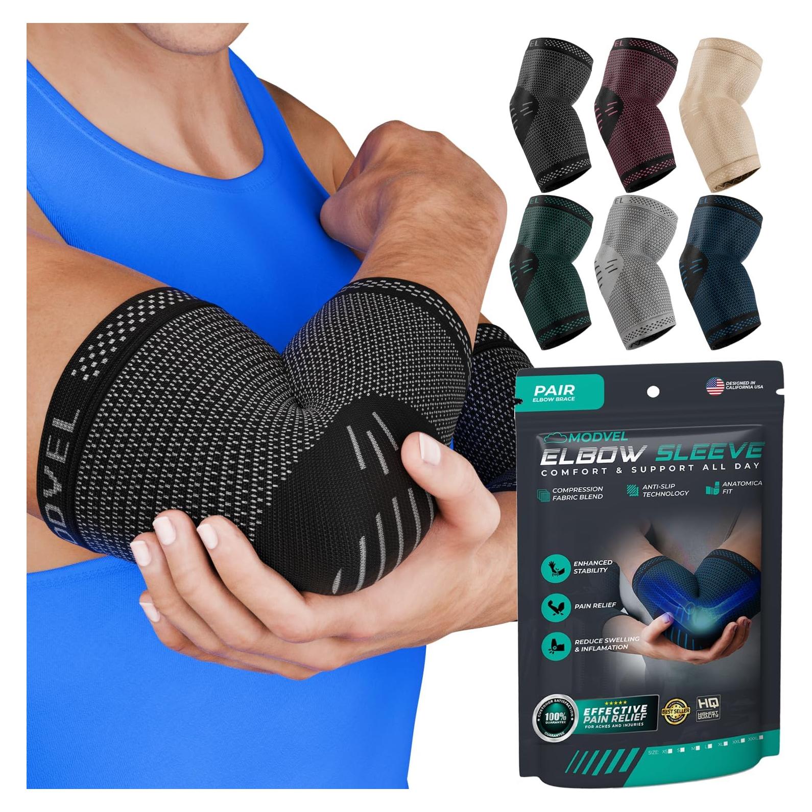 Soporte para Codo Modvel - Manga de Compresión Negra Mediana