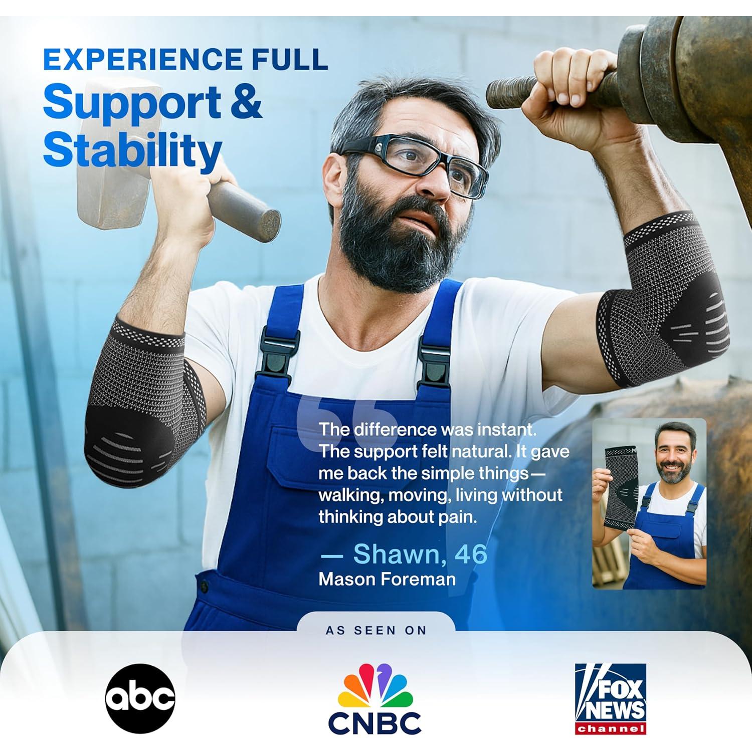 Soporte para Codo Modvel - Manga de Compresión Negra Mediana