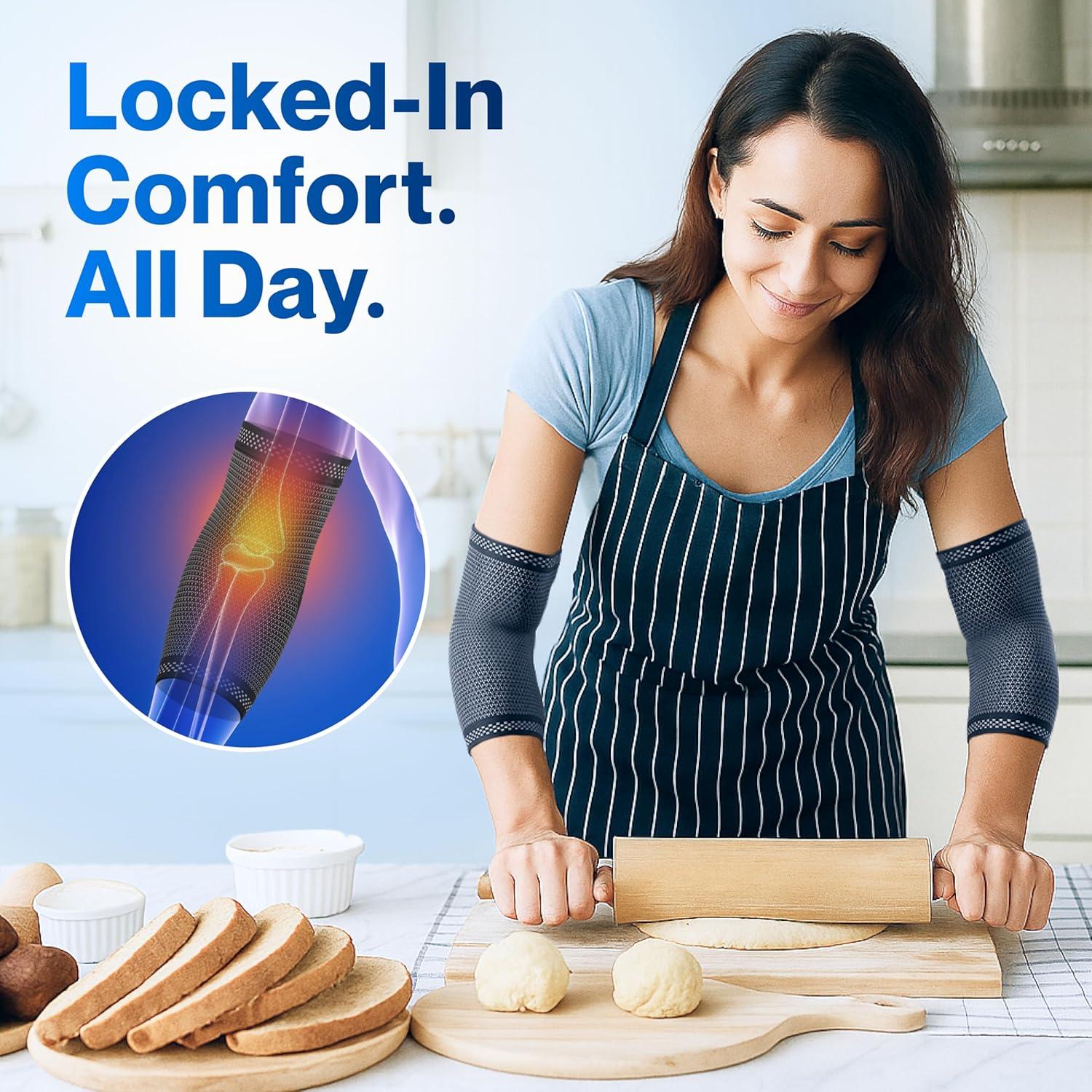 Soporte para Codo Modvel - Manga de Compresión Negra Mediana