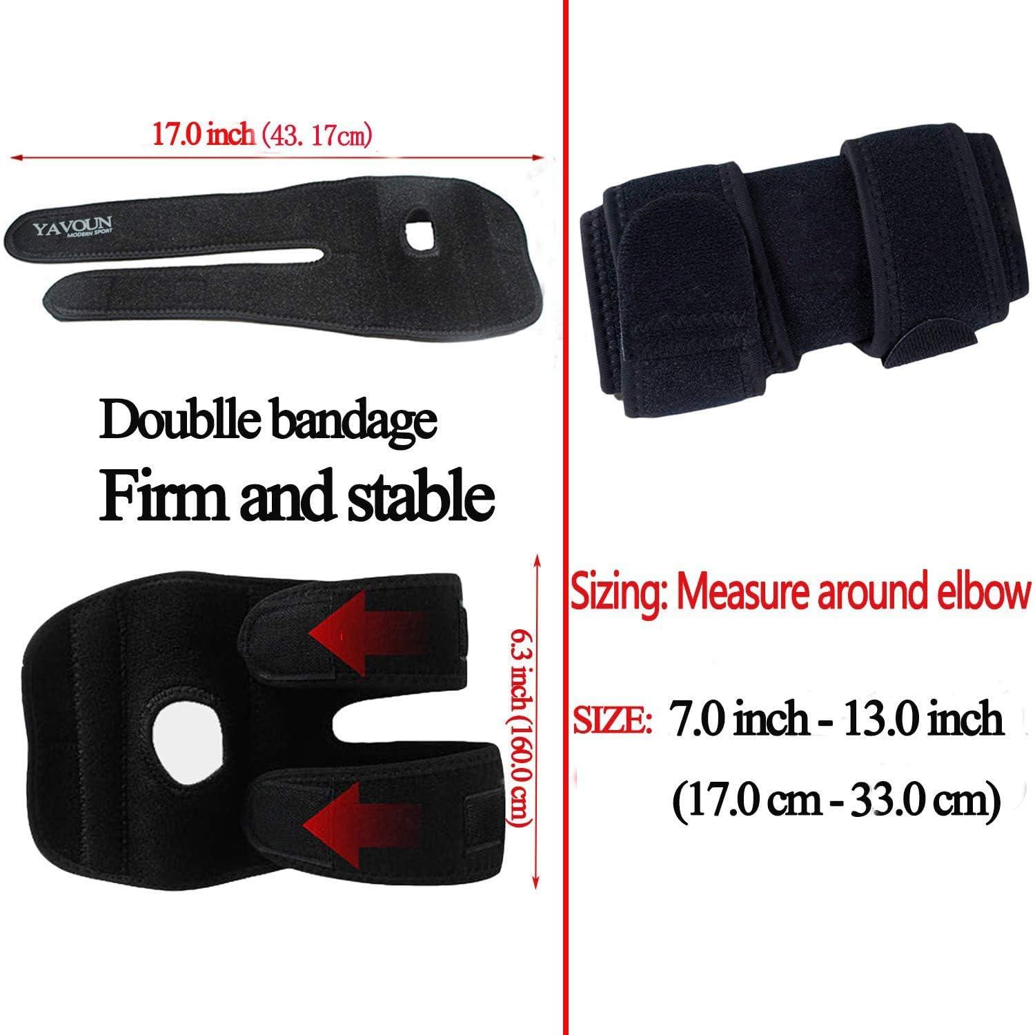 Soporte para Codo Ajustable YAVOUN - Neopreno Negro S-M