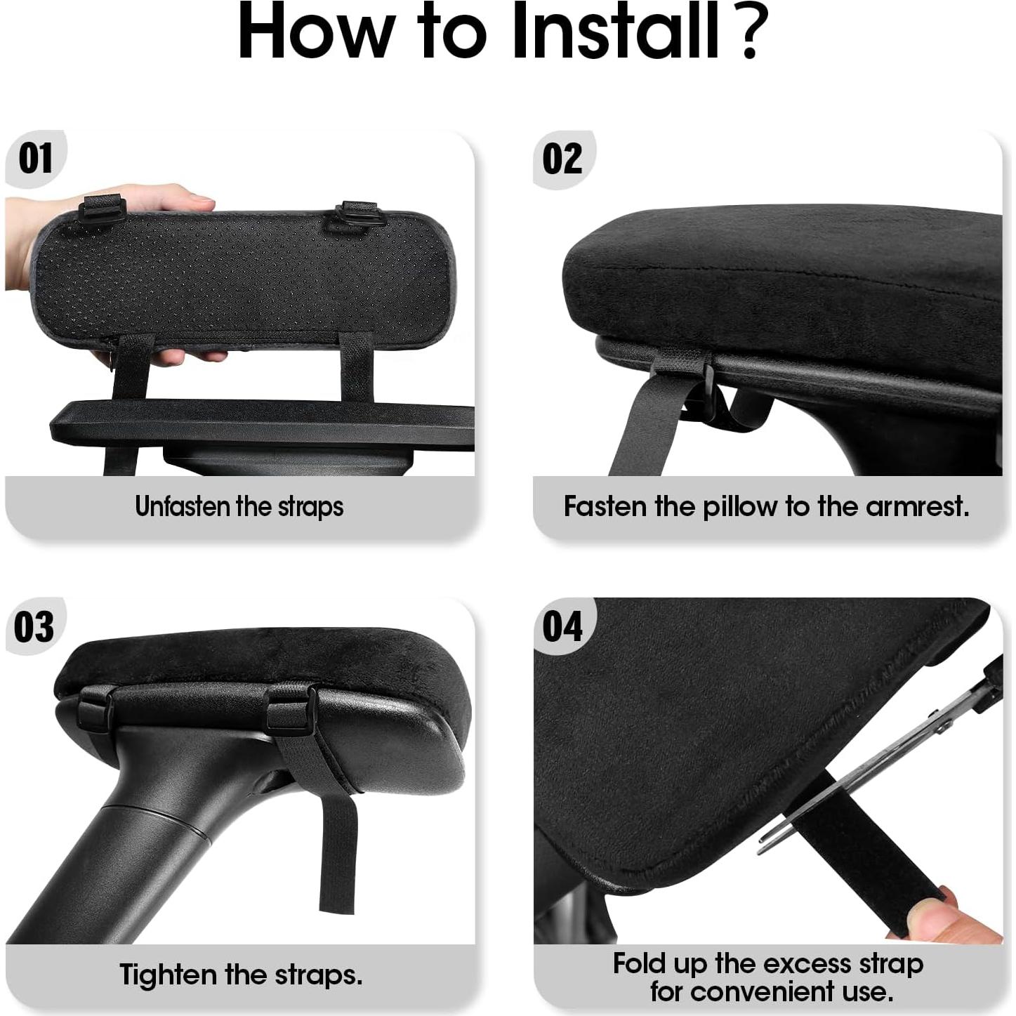 Fundas para Reposabrazos ZNCMRR con Almohadilla Viscoelástica