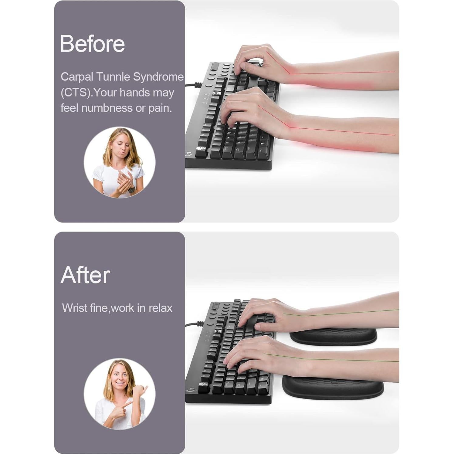 Almohadillas de Codo Vaydeer 2 Pcs Espuma Viscoelástica 18.3x13.6cm