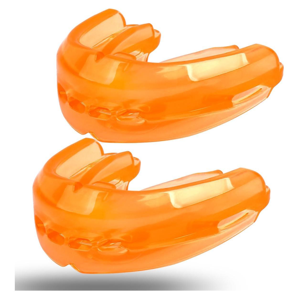 Protector Bucal Deportivo YIJU 2 Pcs Sin Hervir Naranja