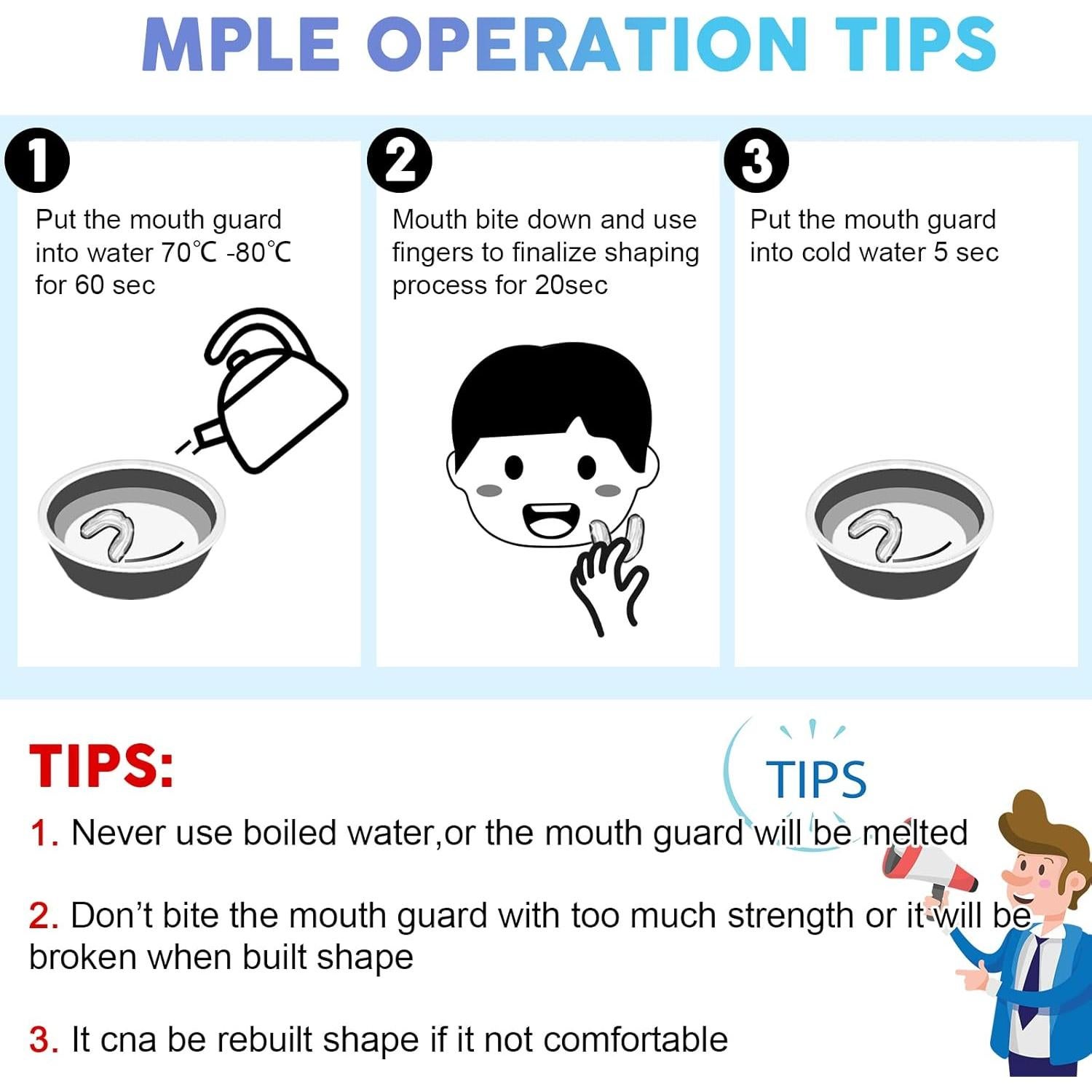 BBTO 40 Protectores Bucales para Niños Multicolor para Deportes