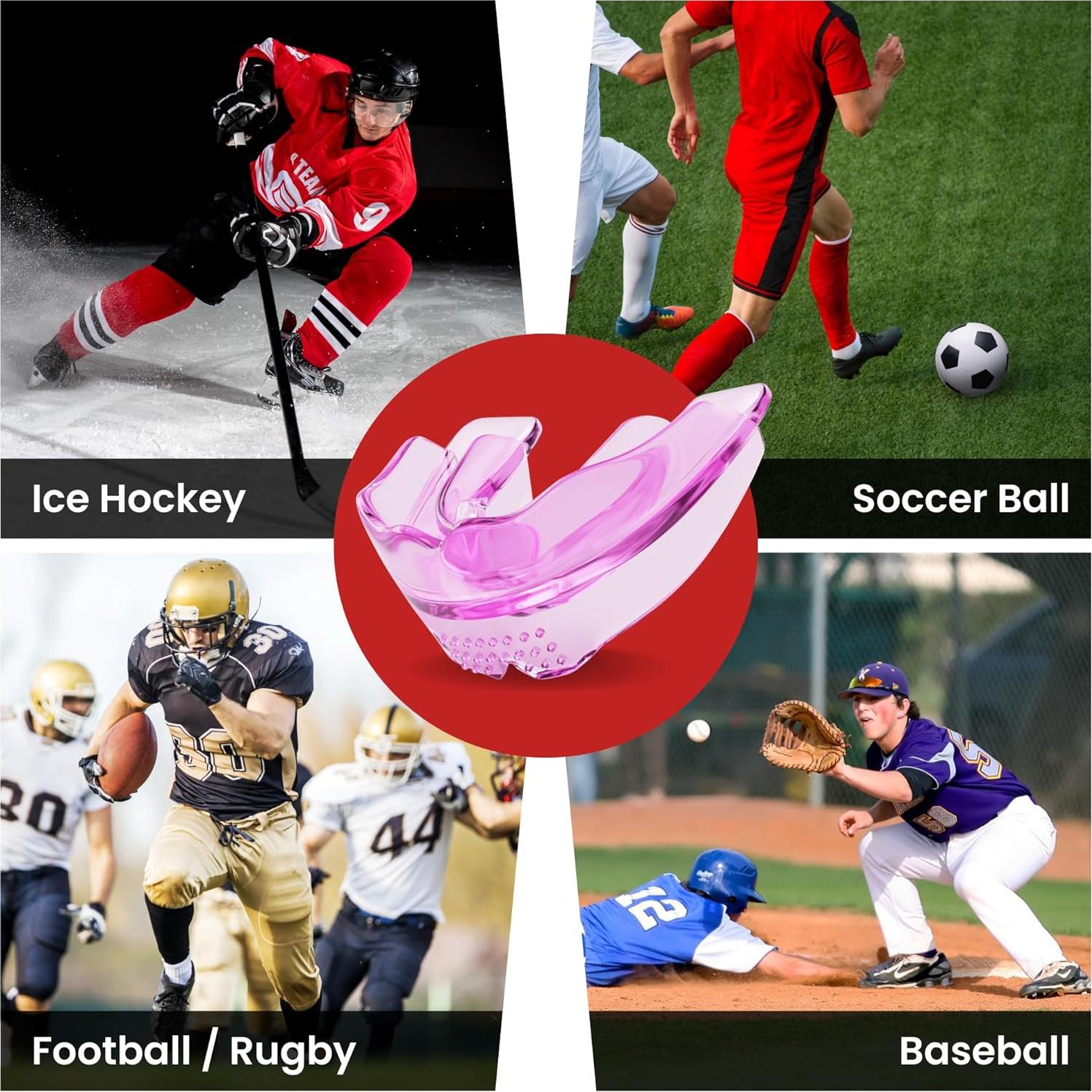 Protector Bucal SafeGrin Rosa para Deportes - Silicona para Frenos