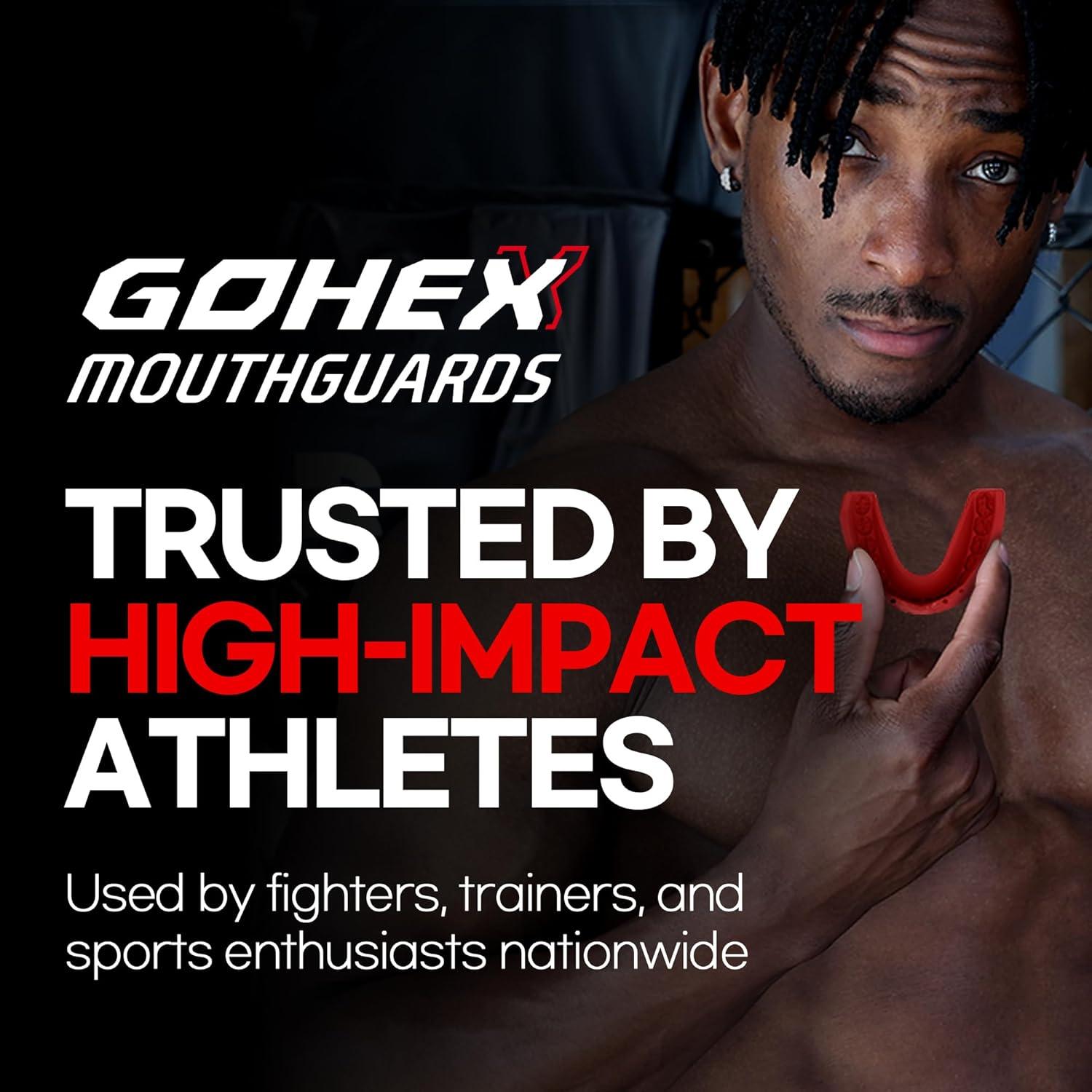 GOHEX Protector Bucal Deportivo Rojo - Absorción de Impactos