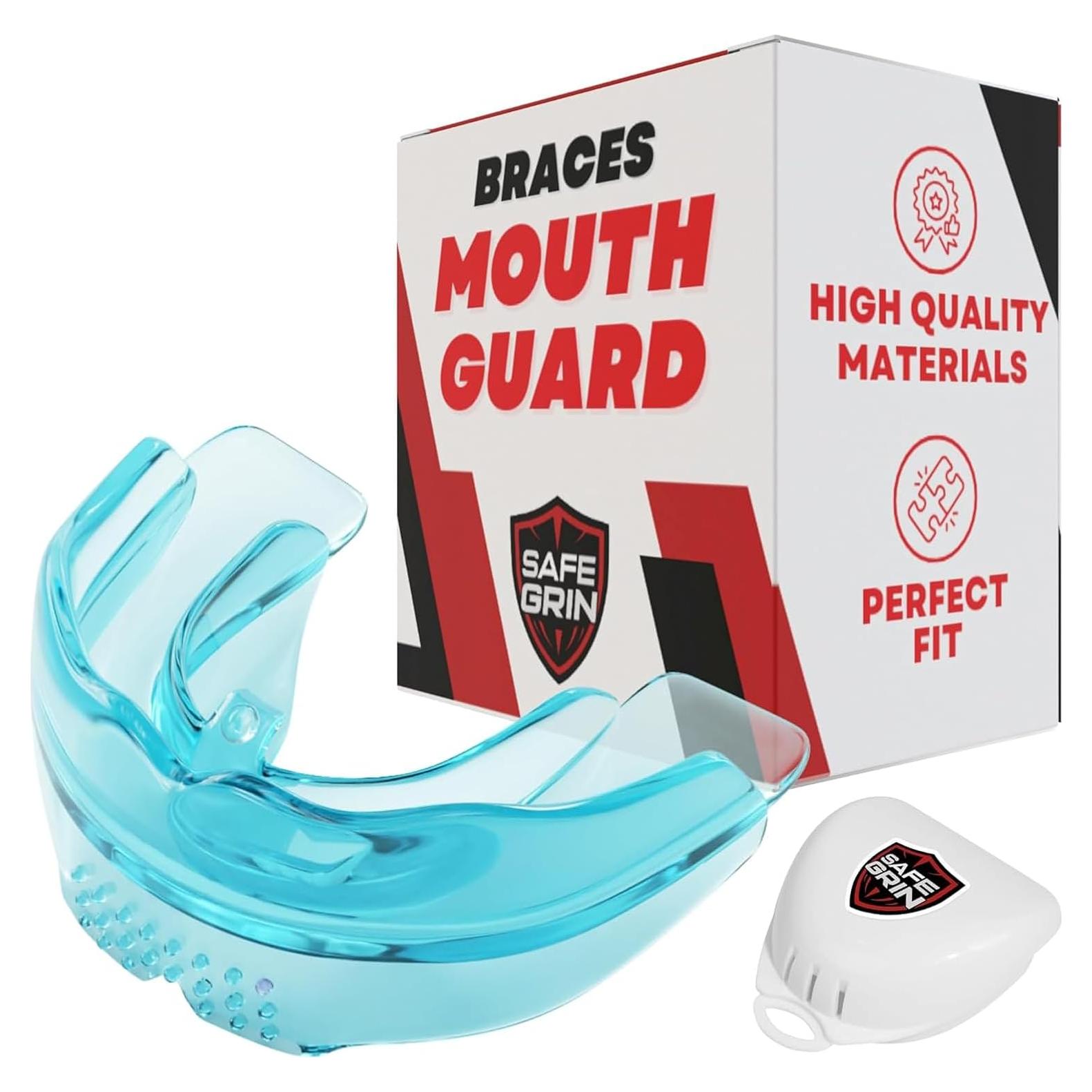 Protector Bucal SafeGrin Azul para Deportes - Silicona para Frenos