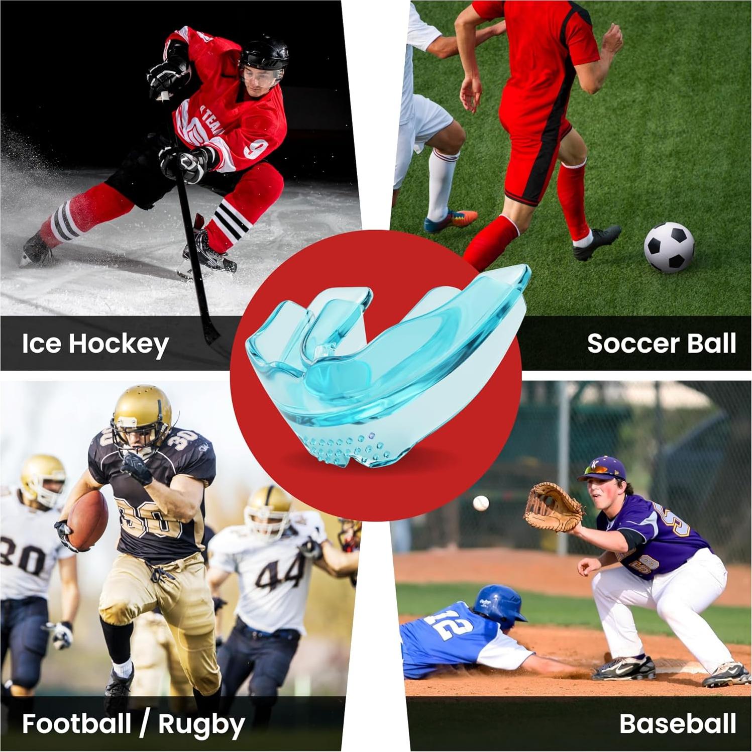 Protector Bucal SafeGrin Azul para Deportes - Silicona para Frenos