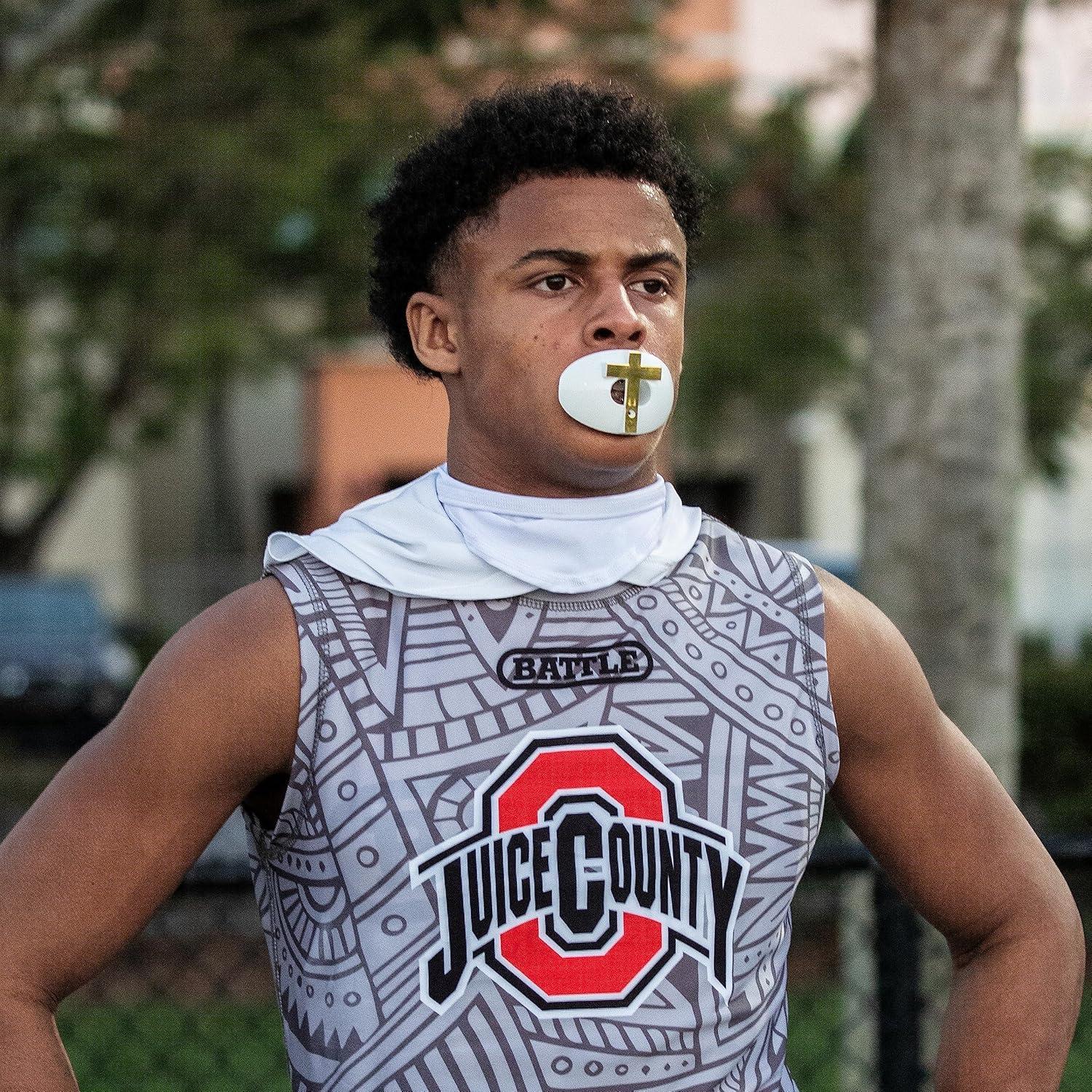 Protector Bucal de Fútbol Battle Cross Oxygen - Oro/Negro