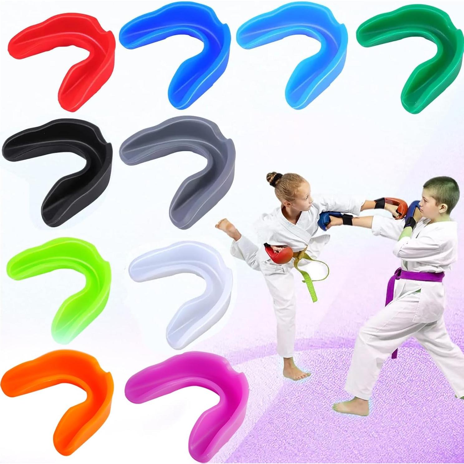 10 Protectores Bucales Deportivos CACASO Multicolor para Niños