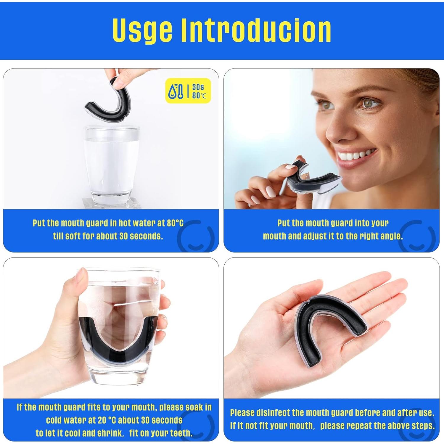 Paquete de 8 Protectores Bucales Konohan para Deportes Juveniles