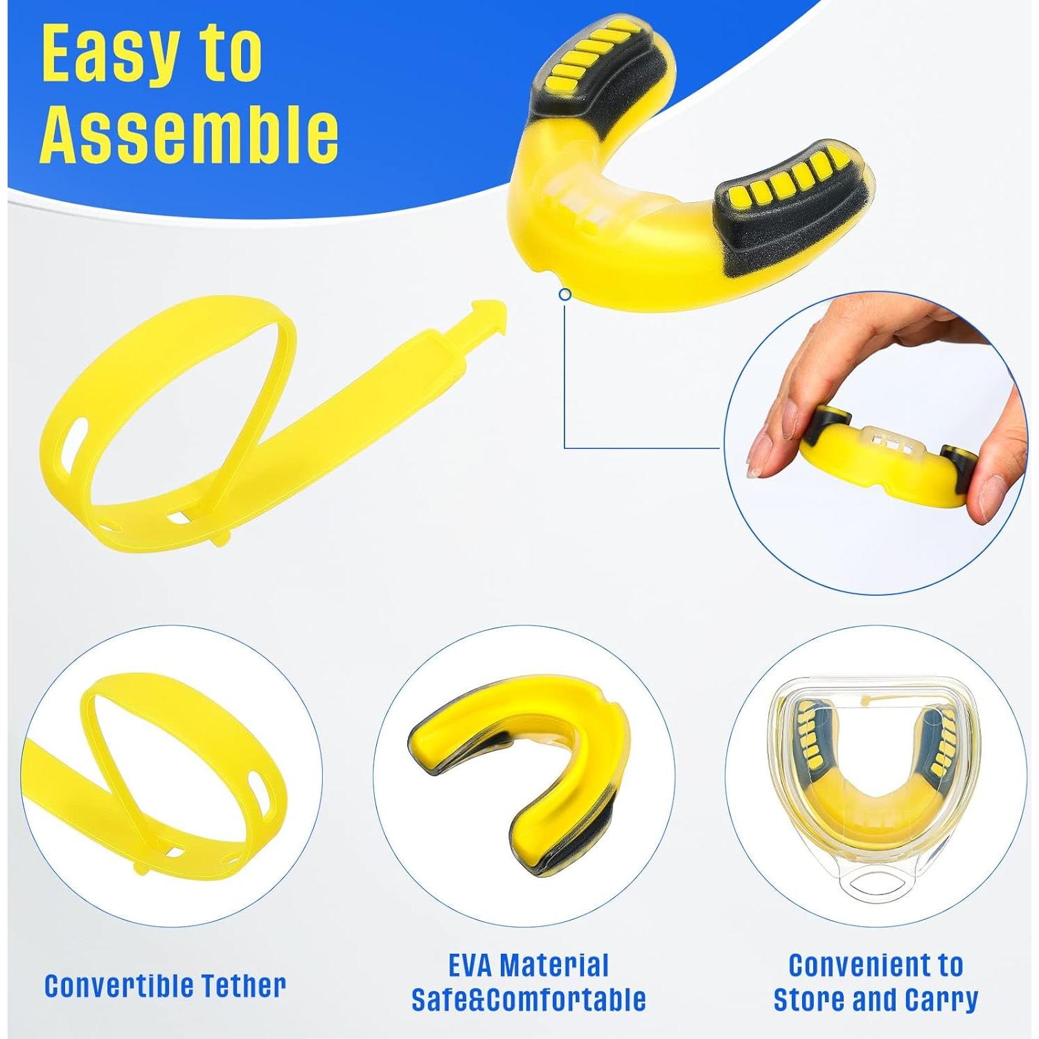 Paquete de 8 Protectores Bucales Konohan para Deportes Juveniles