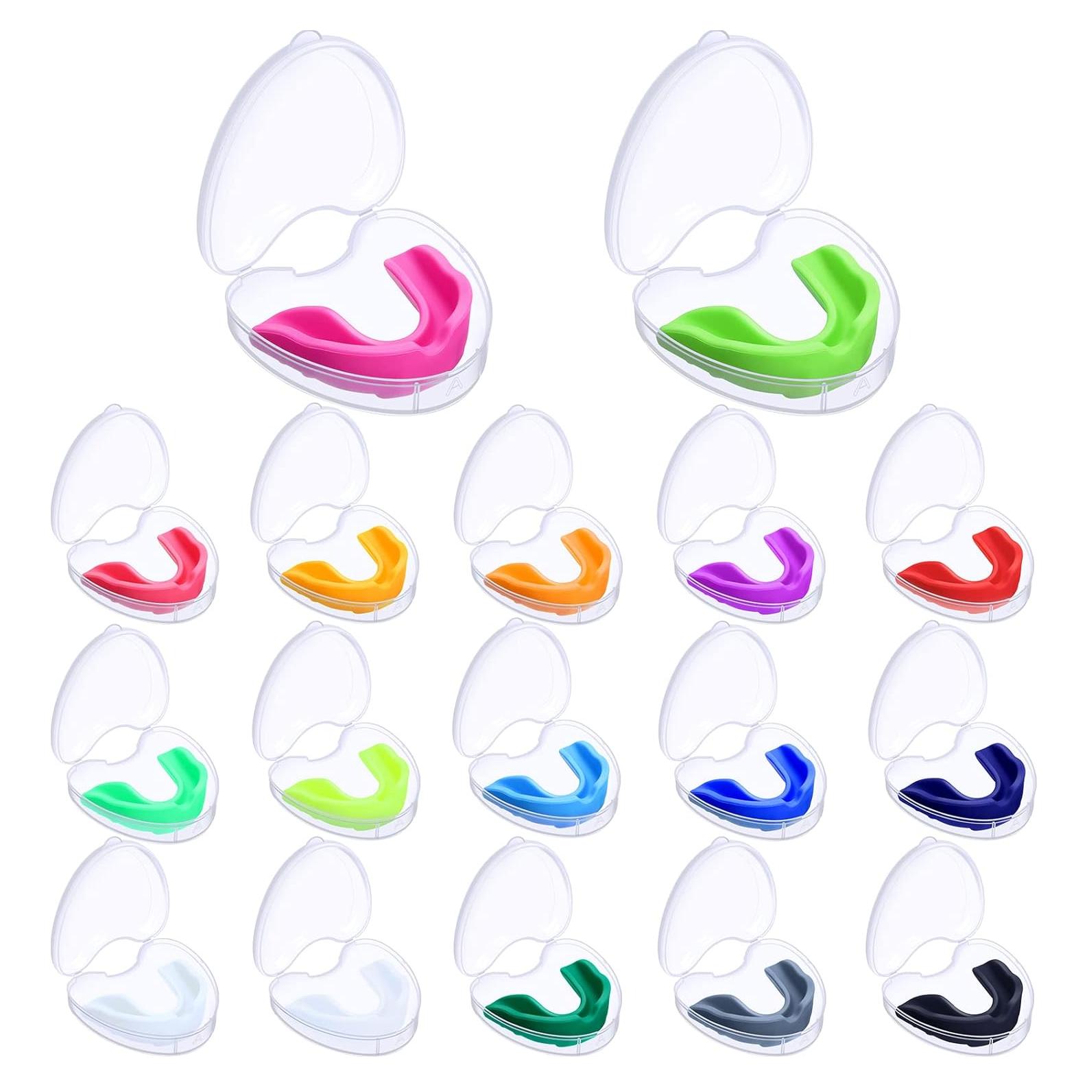 17 Protectores Bucales Infantiles Boao con Estuche - Fútbol, Boxeo, Karate