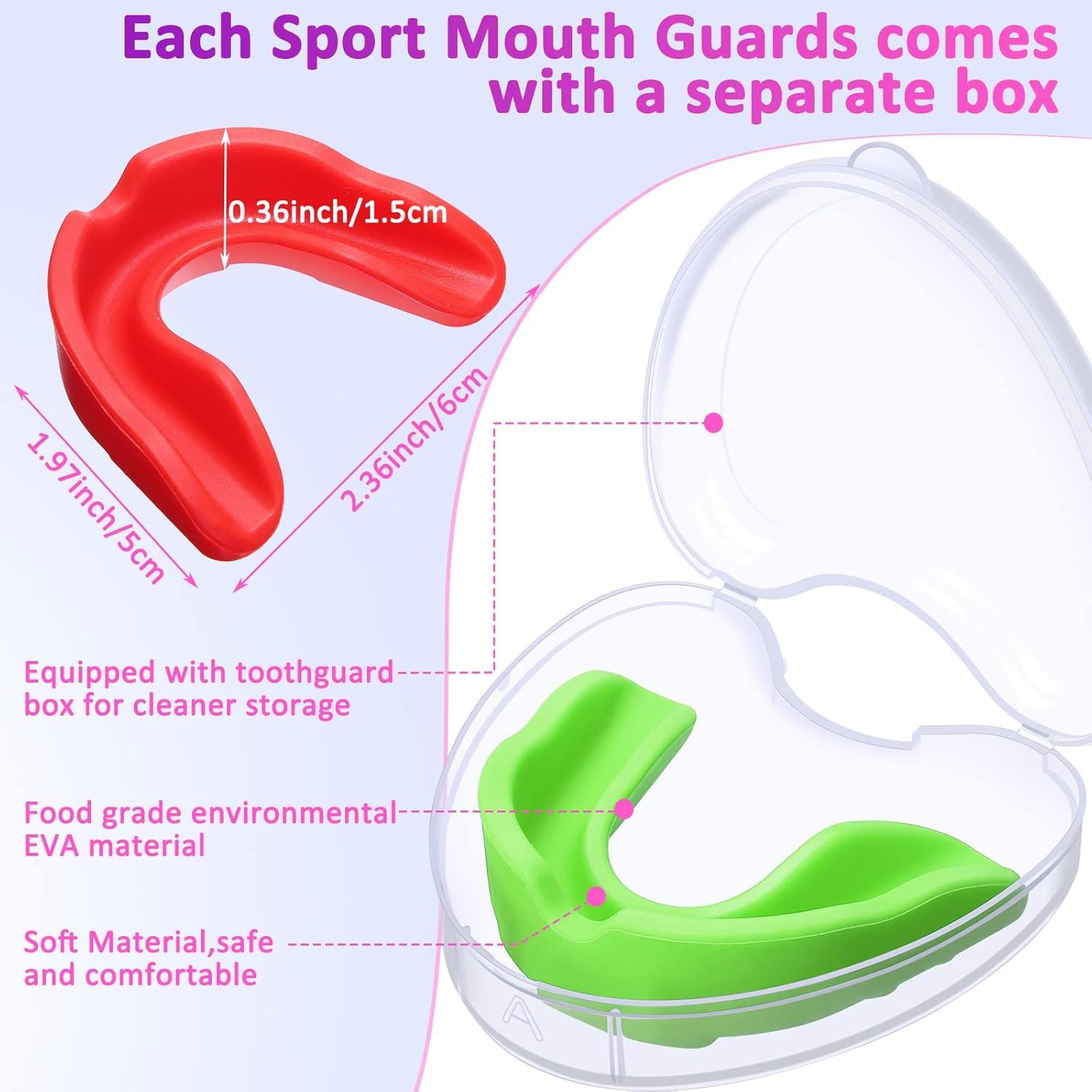 17 Protectores Bucales Infantiles Boao con Estuche - Fútbol, Boxeo, Karate