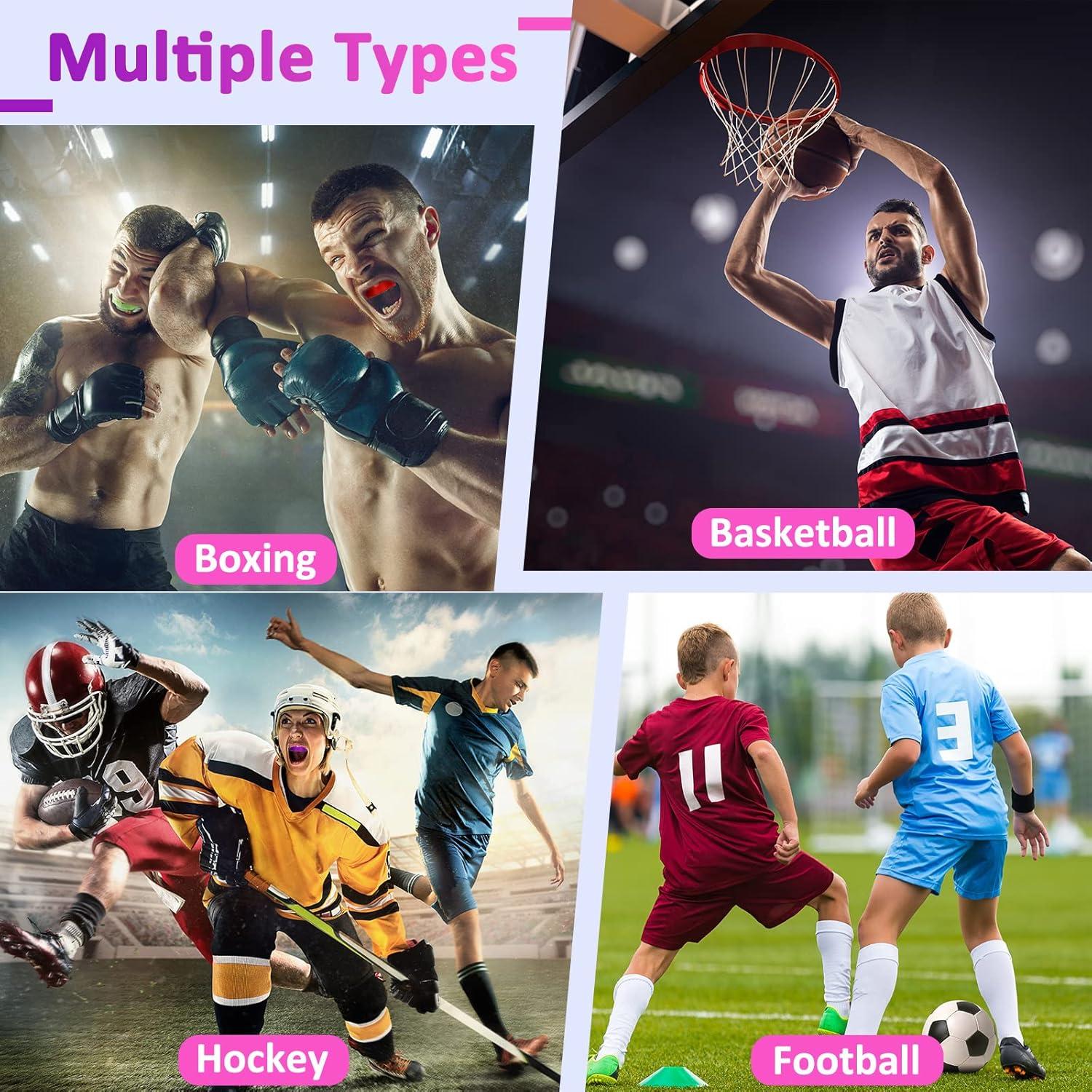 17 Protectores Bucales Infantiles Boao con Estuche - Fútbol, Boxeo, Karate