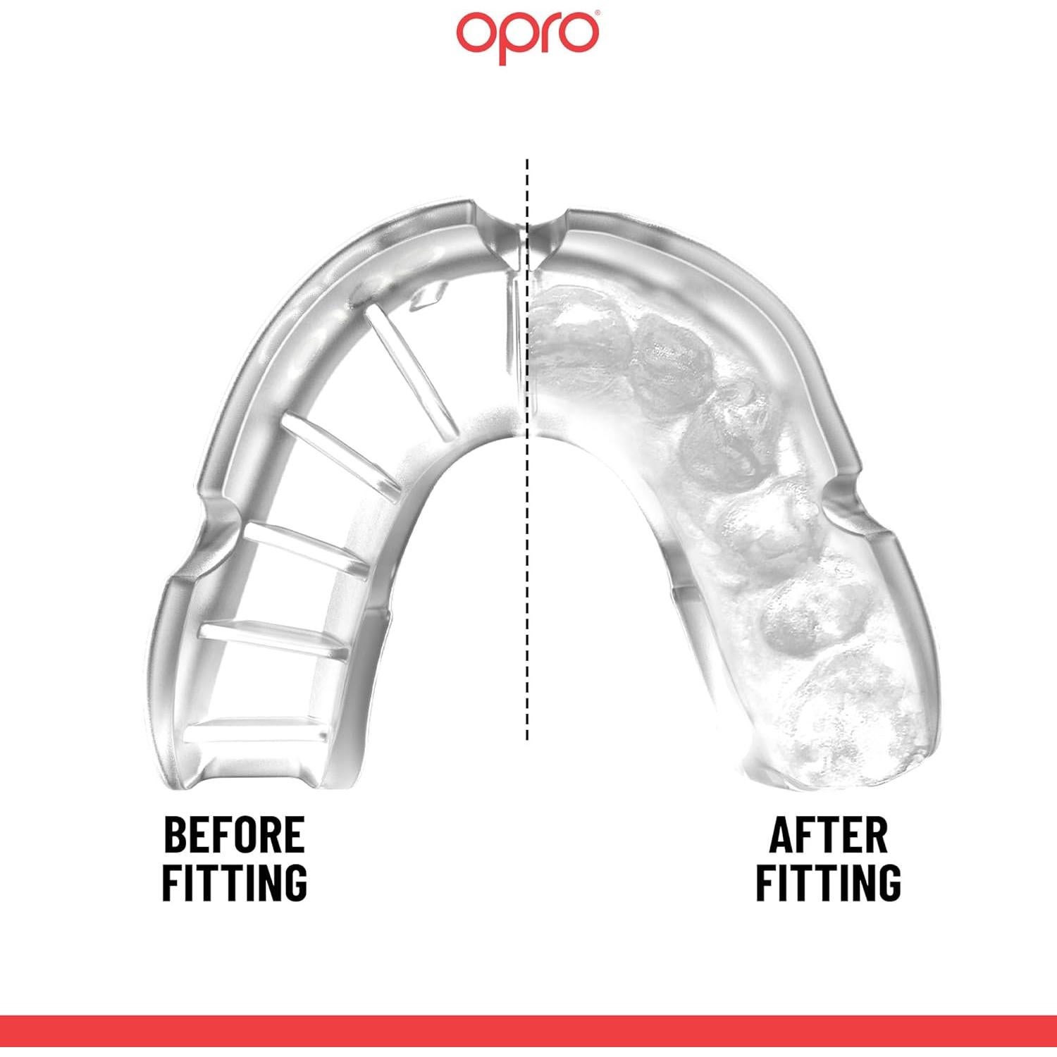 Protector Bucal Deportivo OPRO Nivel Plata Adulto Transparente