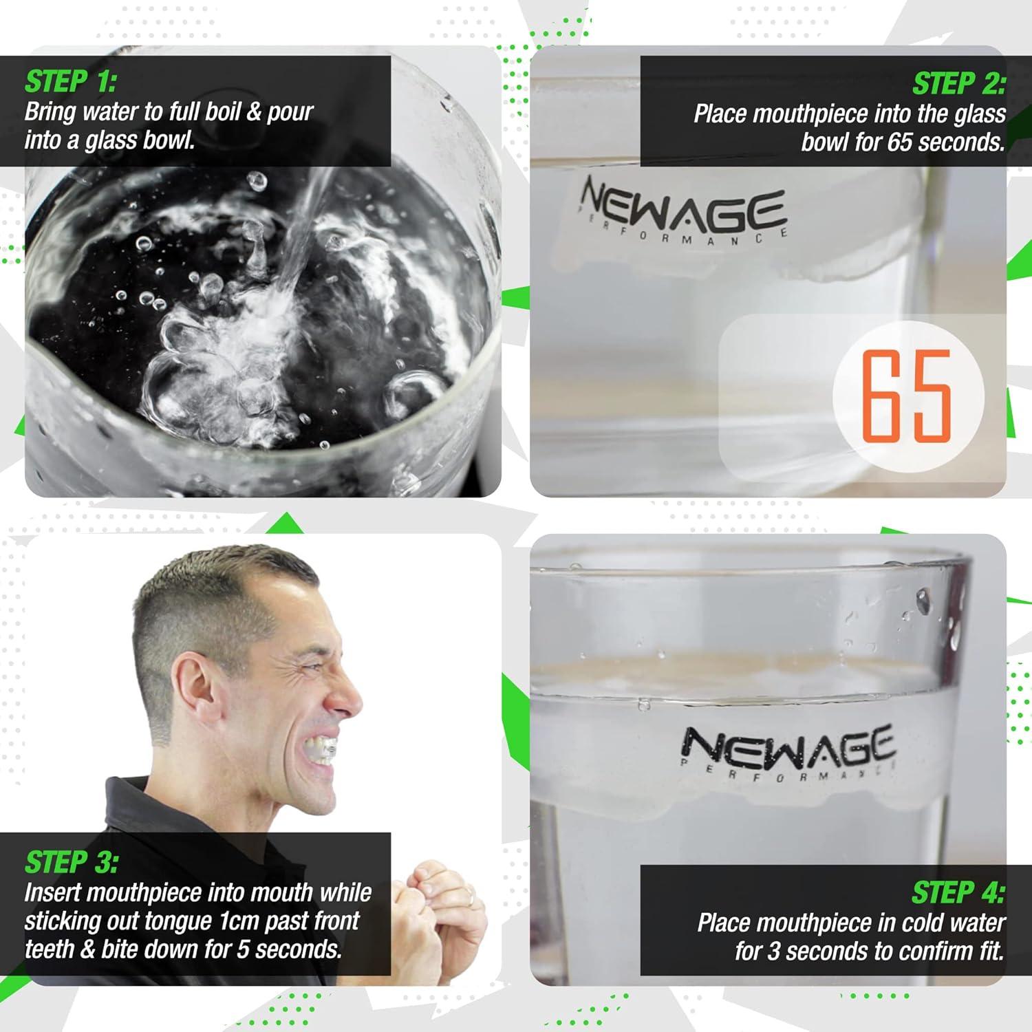 Protector Bucal Deportivo New Age 5DS Verde Lima para Fútbol y Rugby