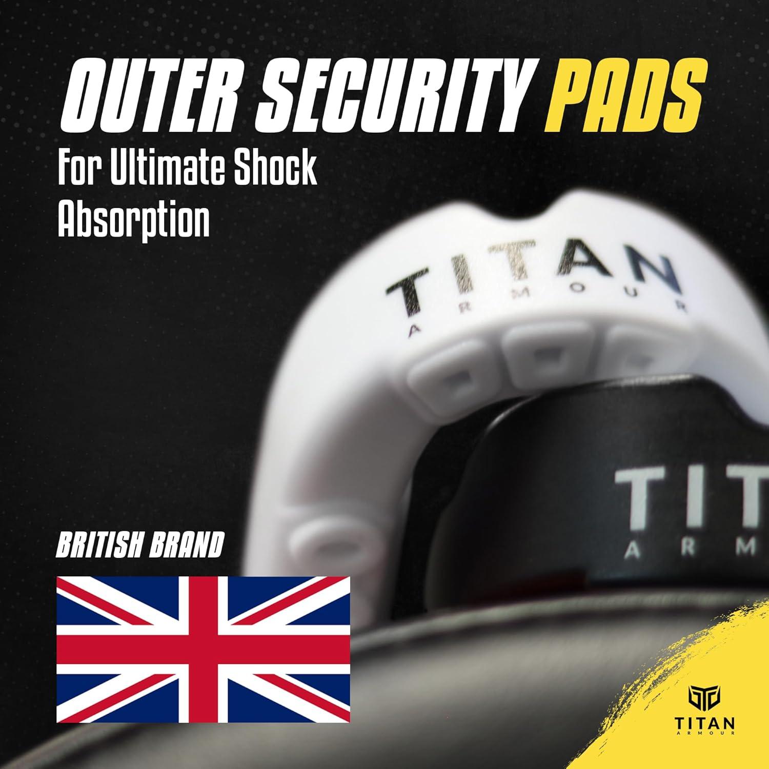 Protector Bucal Titan Armour Doble Capa Adultos 11+ Azul