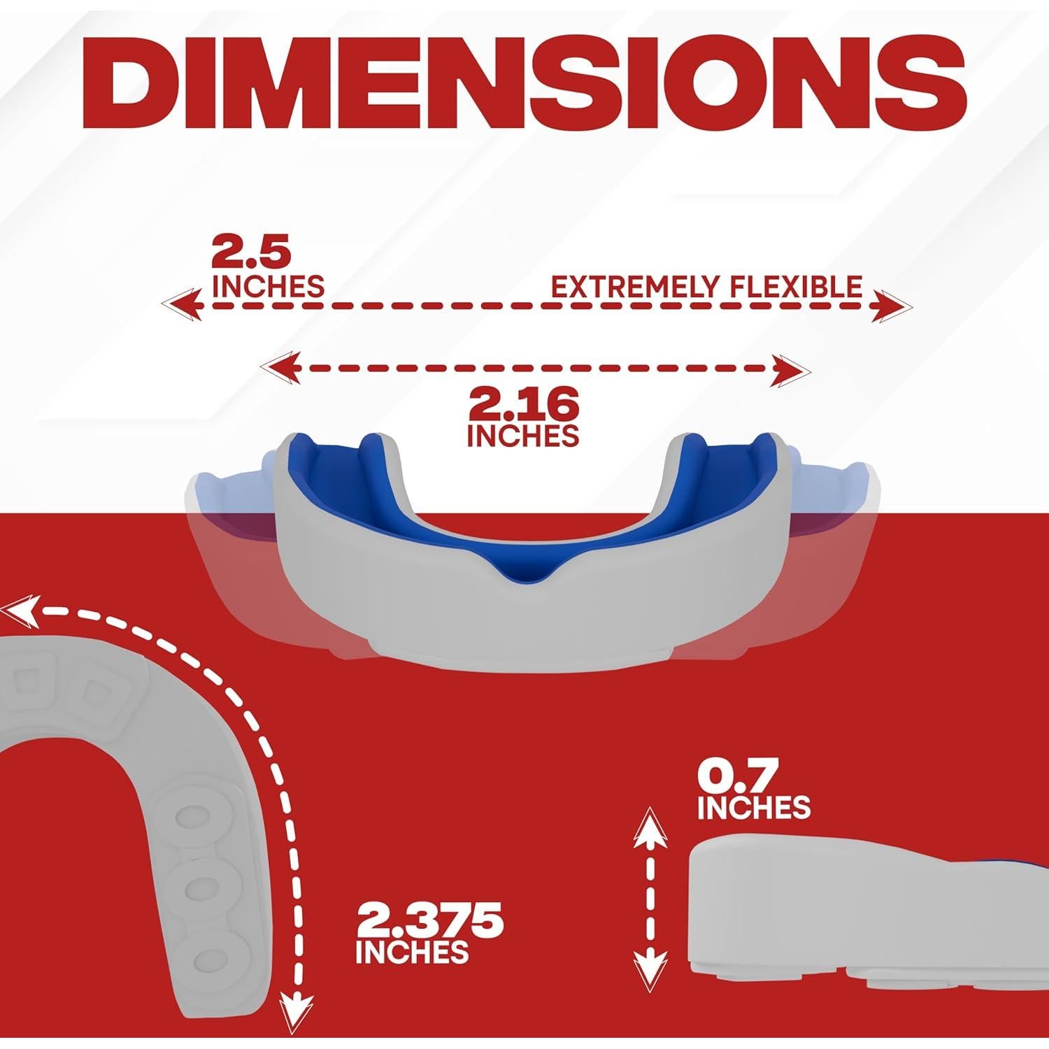 Protector Bucal Safe Grin para Boxeo y MMA - Adulto Blanco