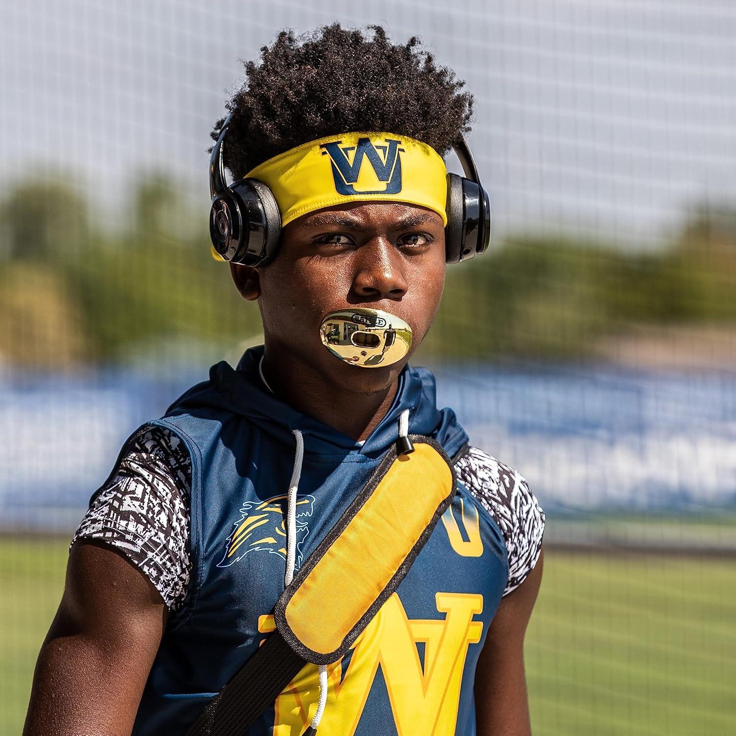 Protector Bucal de Fútbol Battle Sports Chrome Oxygen Naranja