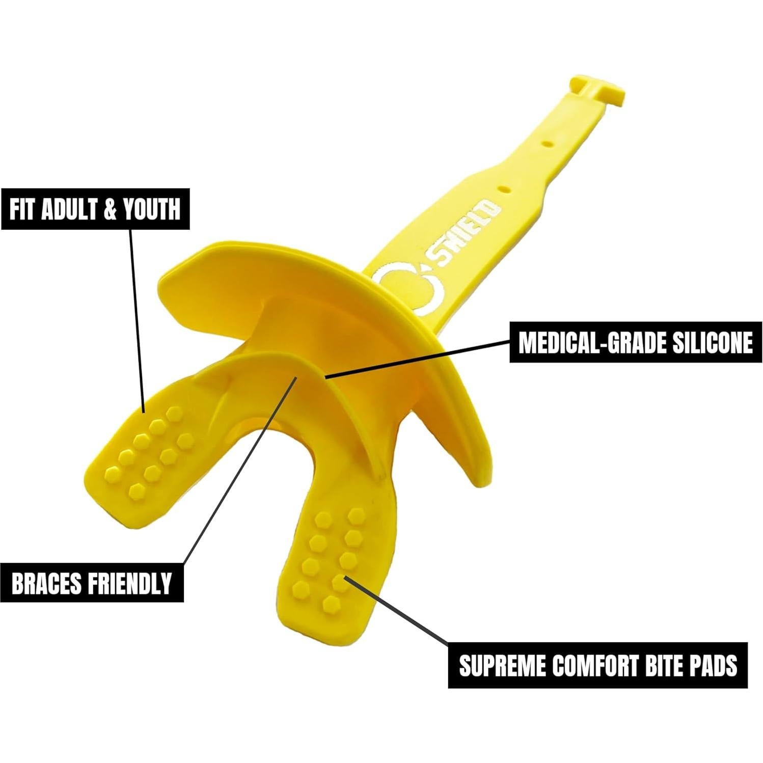 Protector Bucal O Shield Vortex Amarillo/Dorado Profesional
