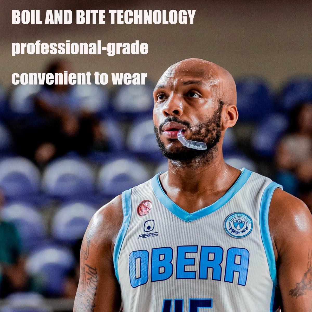 Protector Bucal Deportivo Gelfort para Fútbol y Boxeo - 2 Paquete Azul