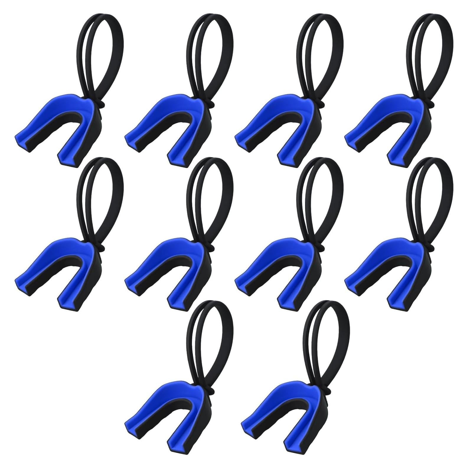 Protector Bucal Deportivo Seematn 10 Piezas Negro Azul