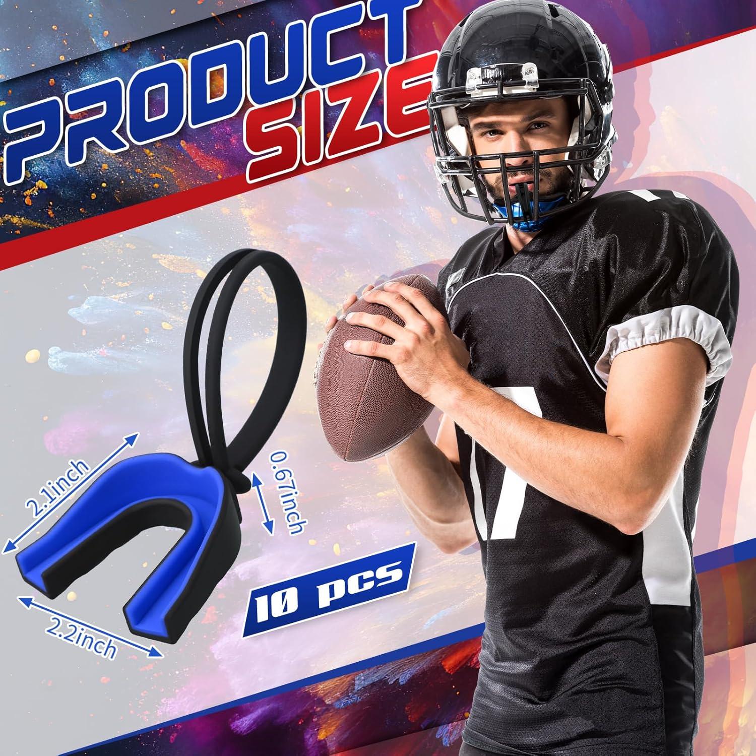 Protector Bucal Deportivo Seematn 10 Piezas Negro Azul