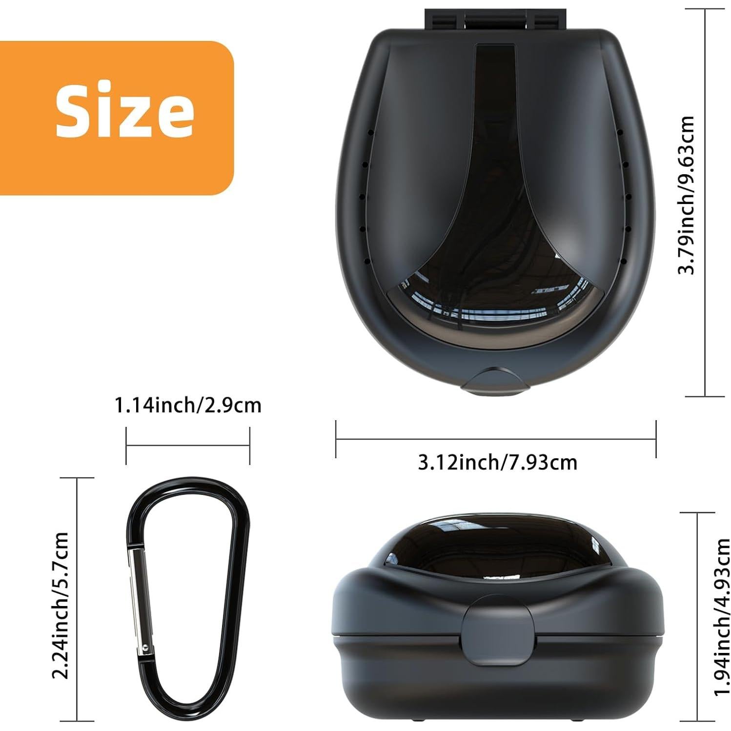 Funda para Protectores Bucales ARGOMAX Negra con Mosquetón