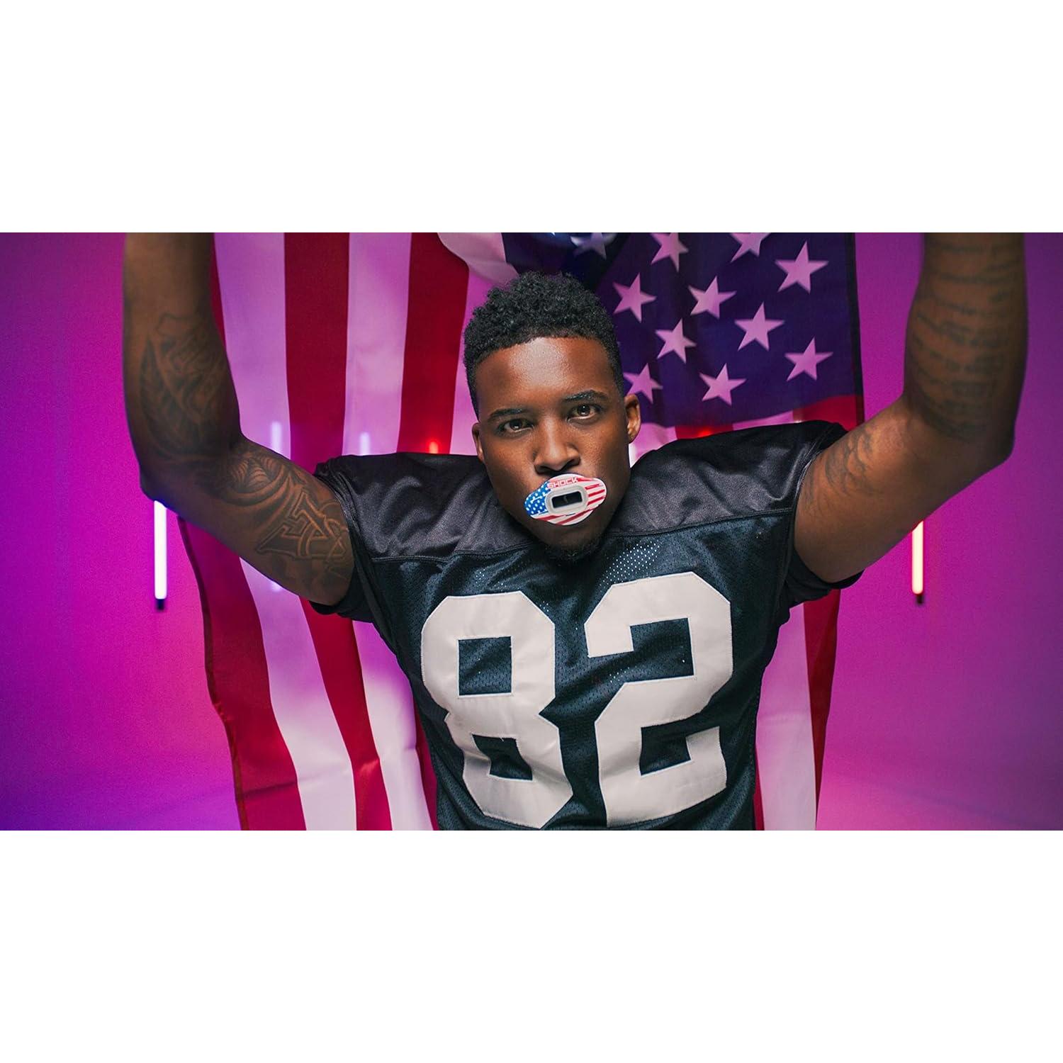 Protector Bucal Shock Doctor Max Airflow para Fútbol Adultos/Jóvenes