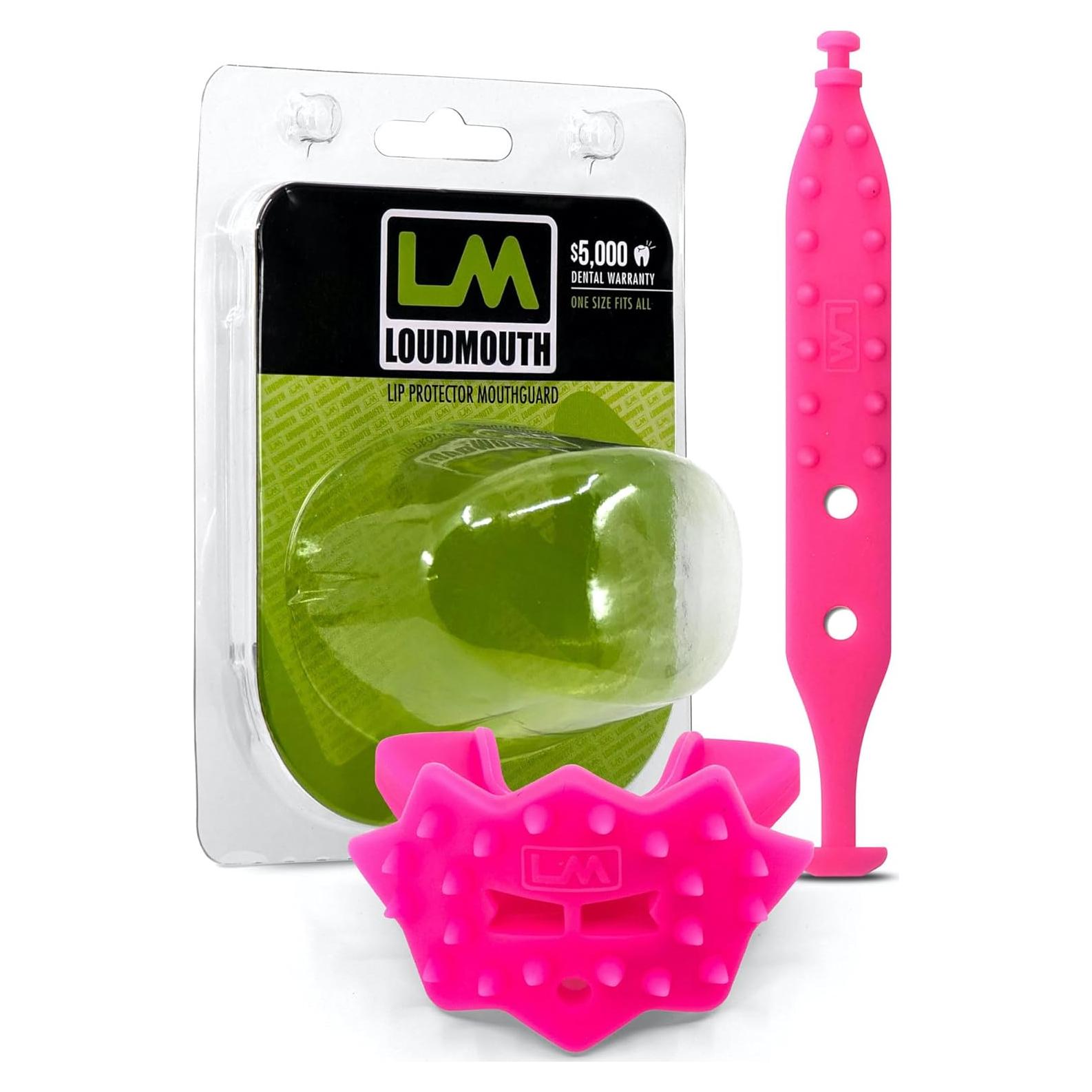 Protector Bucal de Fútbol Loudmouth 3D SpikeSurge Rosa
