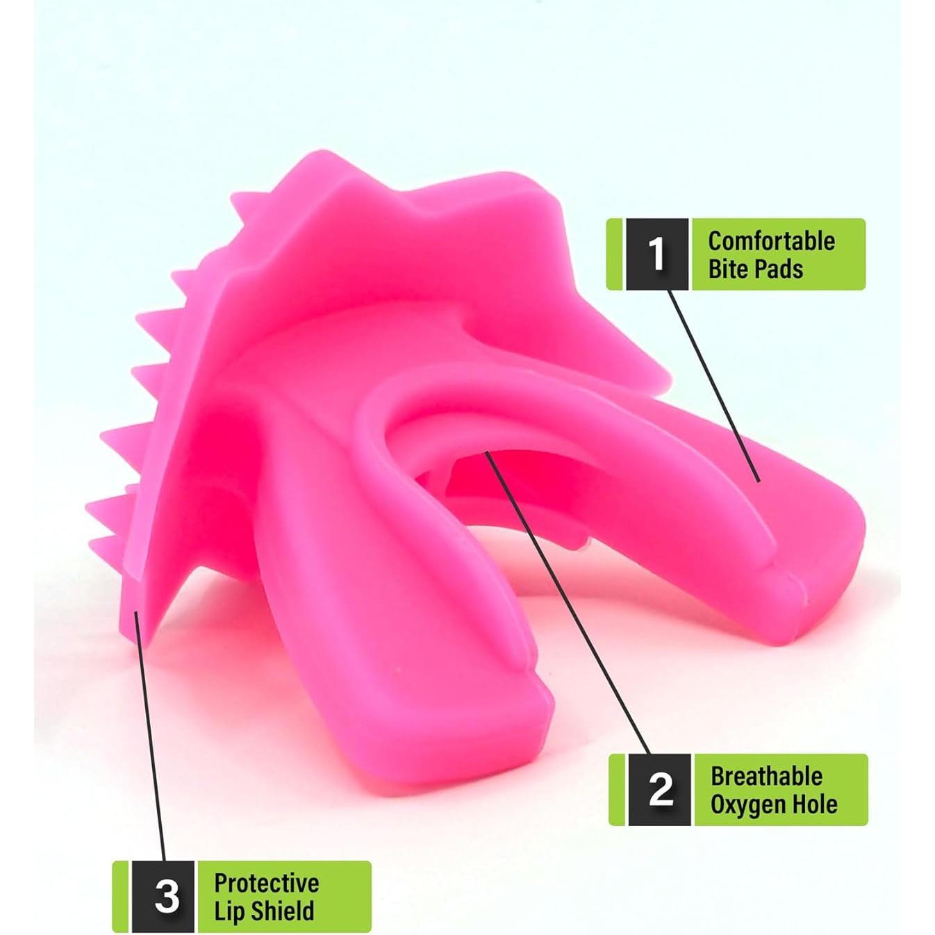 Protector Bucal de Fútbol Loudmouth 3D SpikeSurge Rosa