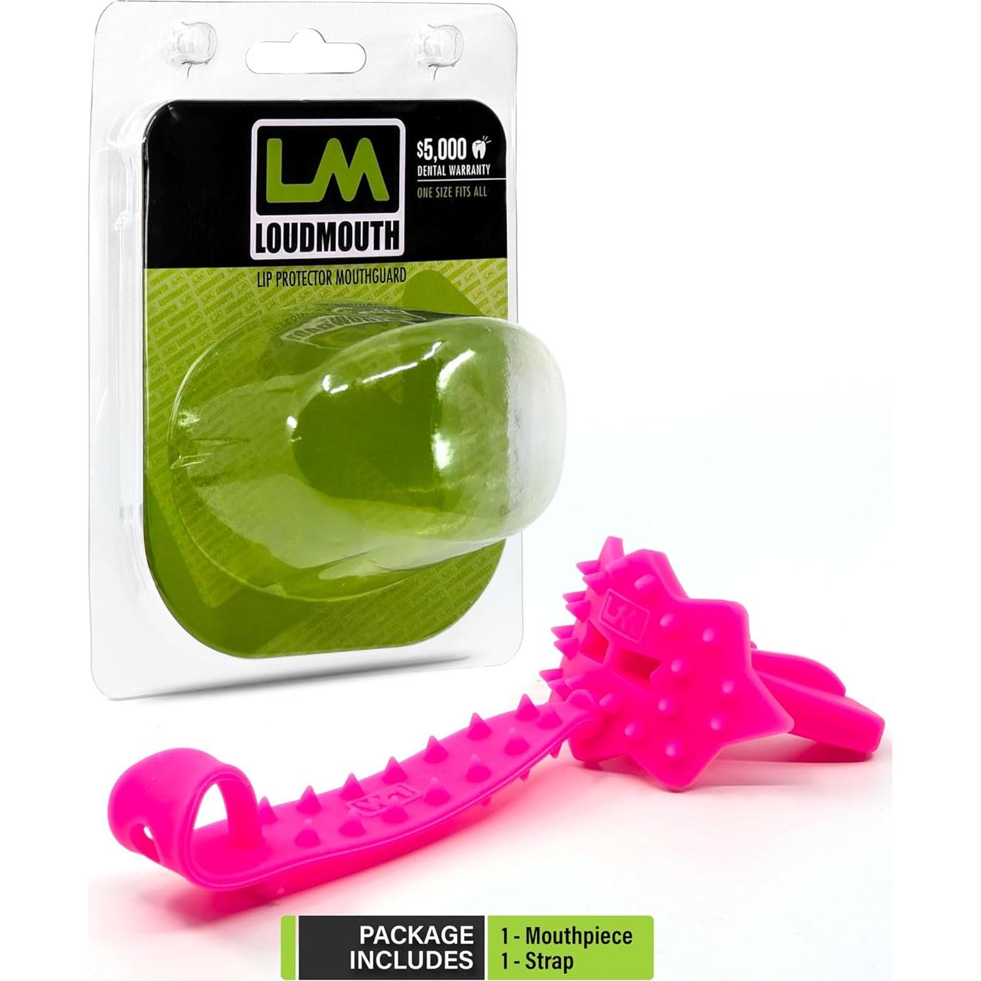Protector Bucal de Fútbol Loudmouth 3D SpikeSurge Rosa