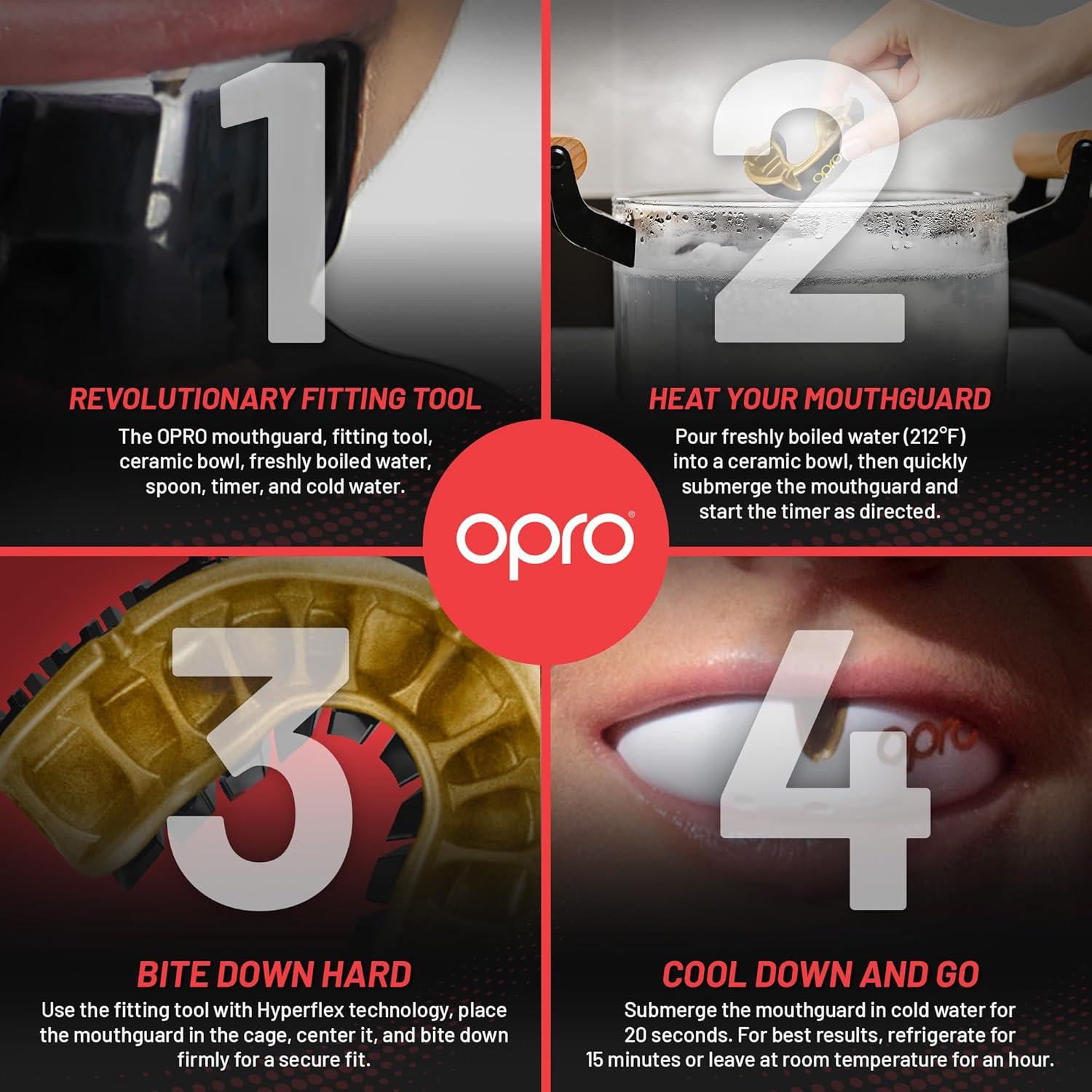 Protector Bucal OPRO Oro Junior Moldeable para Boxeo y MMA