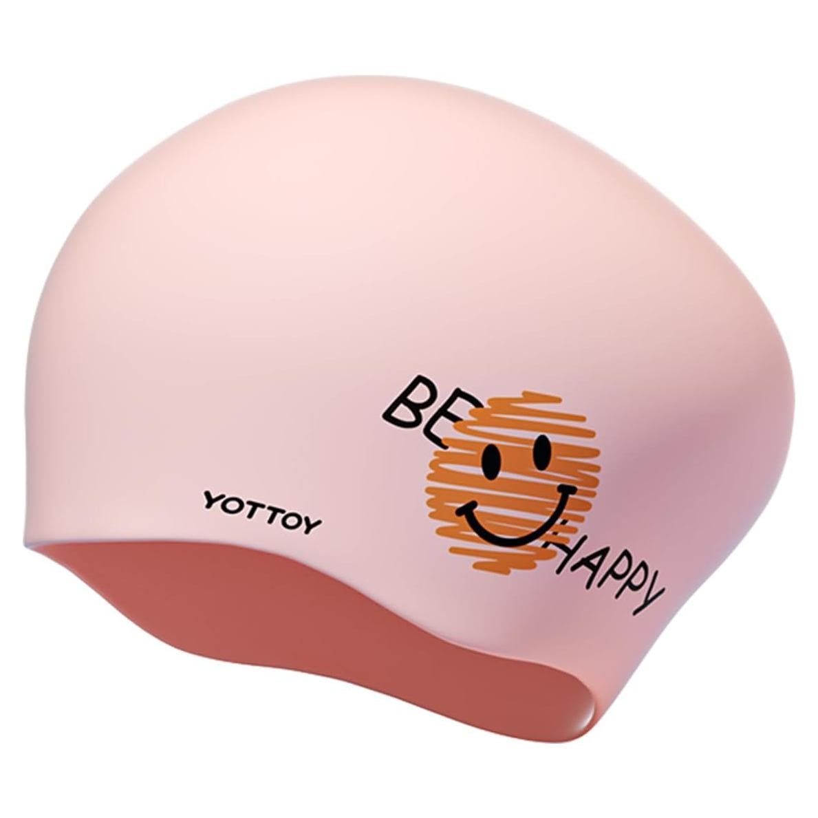Gorro de Natación YOTTOY para Mujeres - Silicona Rosa Impermeable