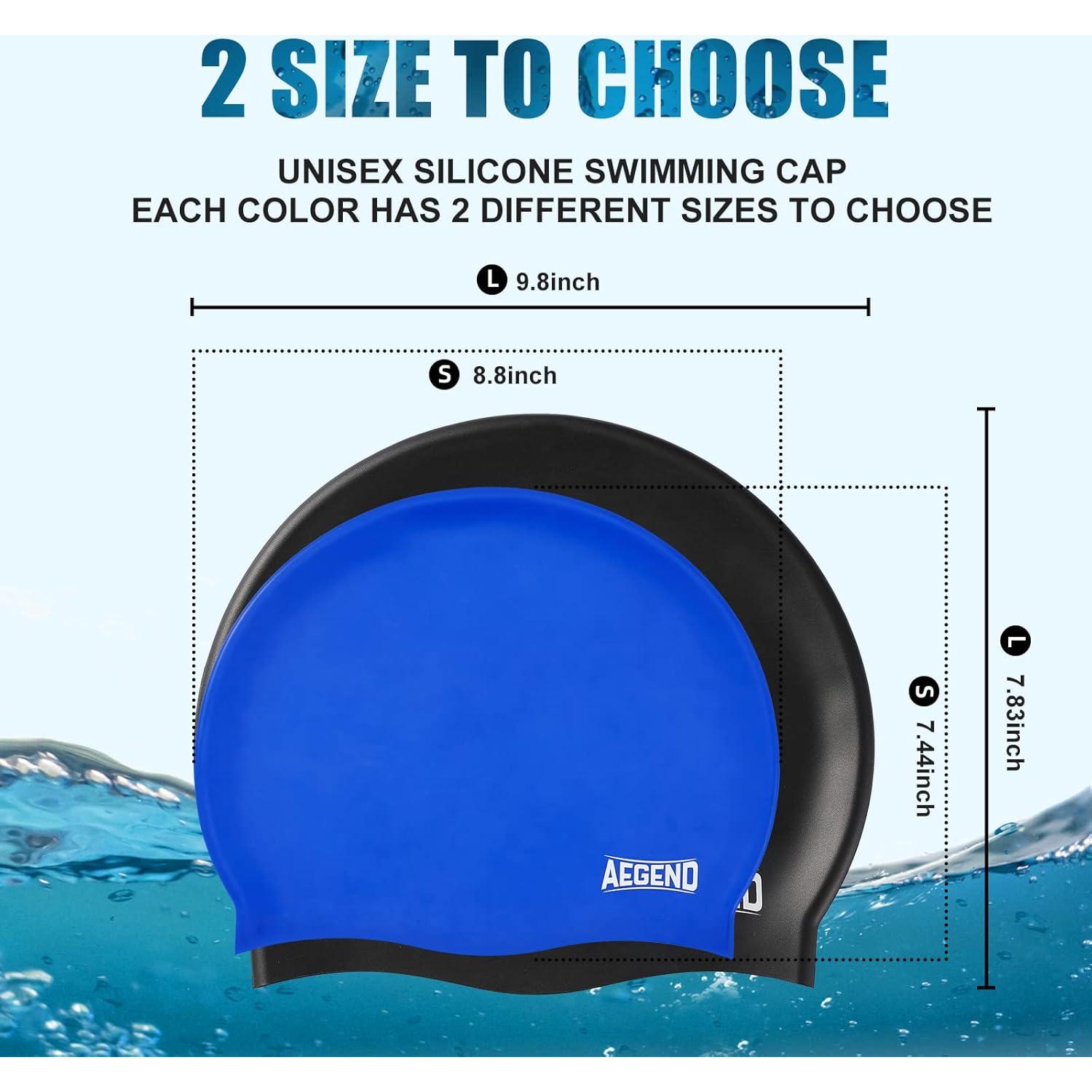 Gorra de Natación Unisex Aegend de Silicona - 2 Tamaños