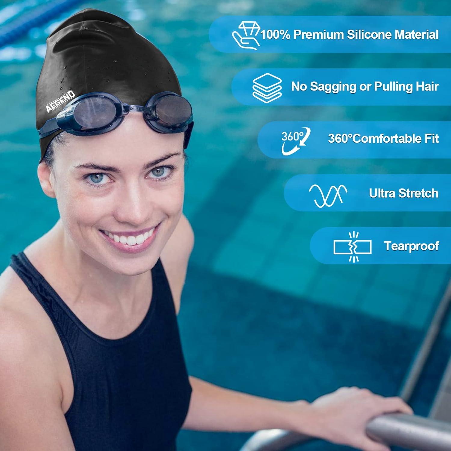 Gorra de Natación Unisex Aegend de Silicona - 2 Tamaños