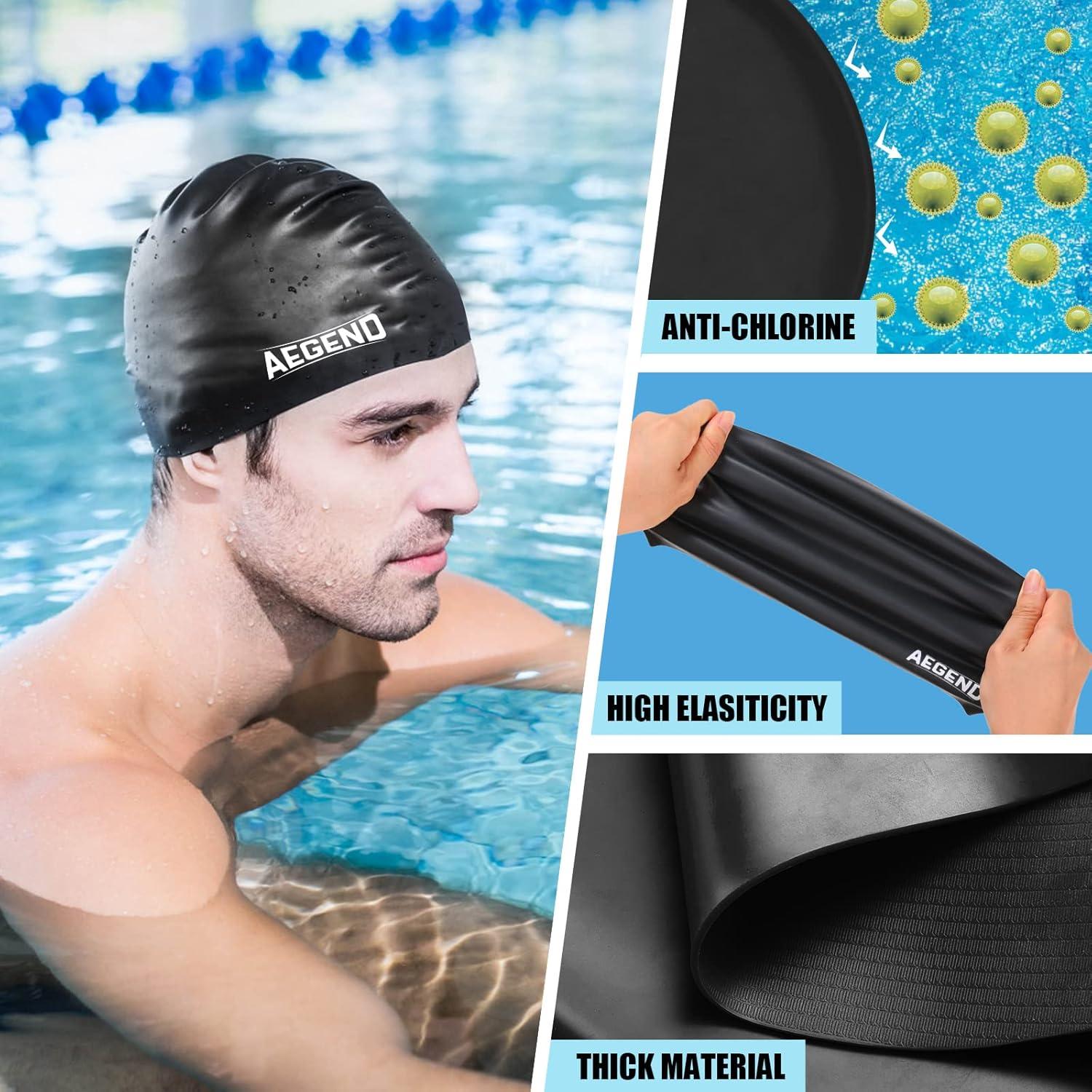 Gorra de Natación Unisex Aegend de Silicona - 2 Tamaños