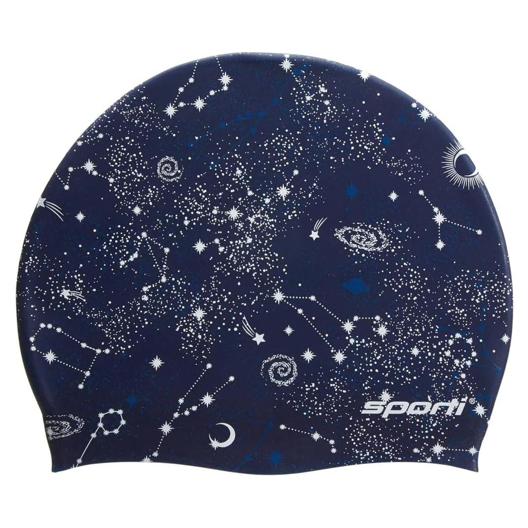 Gorro de natación Sporti Constellation de silicona azul