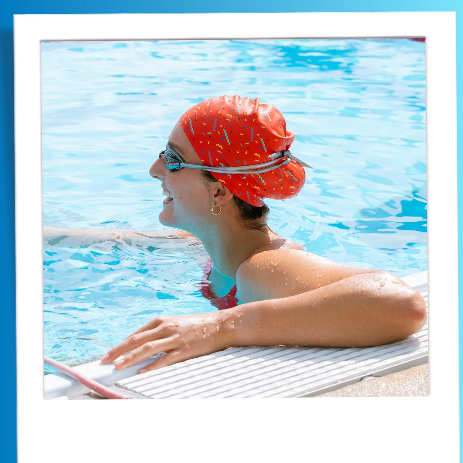 Gorro de natación Sporti Constellation de silicona azul