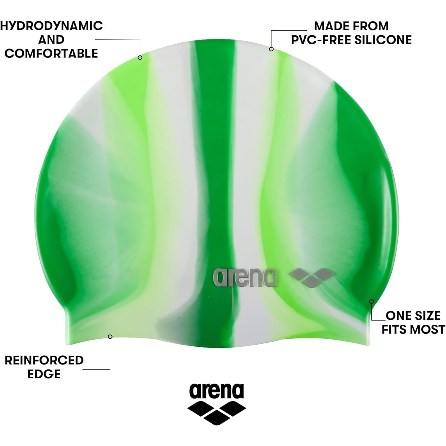 Gorro de natación unisex Arena HD de silicona elástica