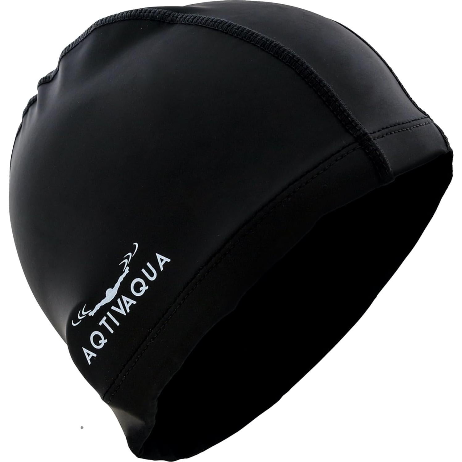 Gorro de natación AqtivAqua spandex unisex negro