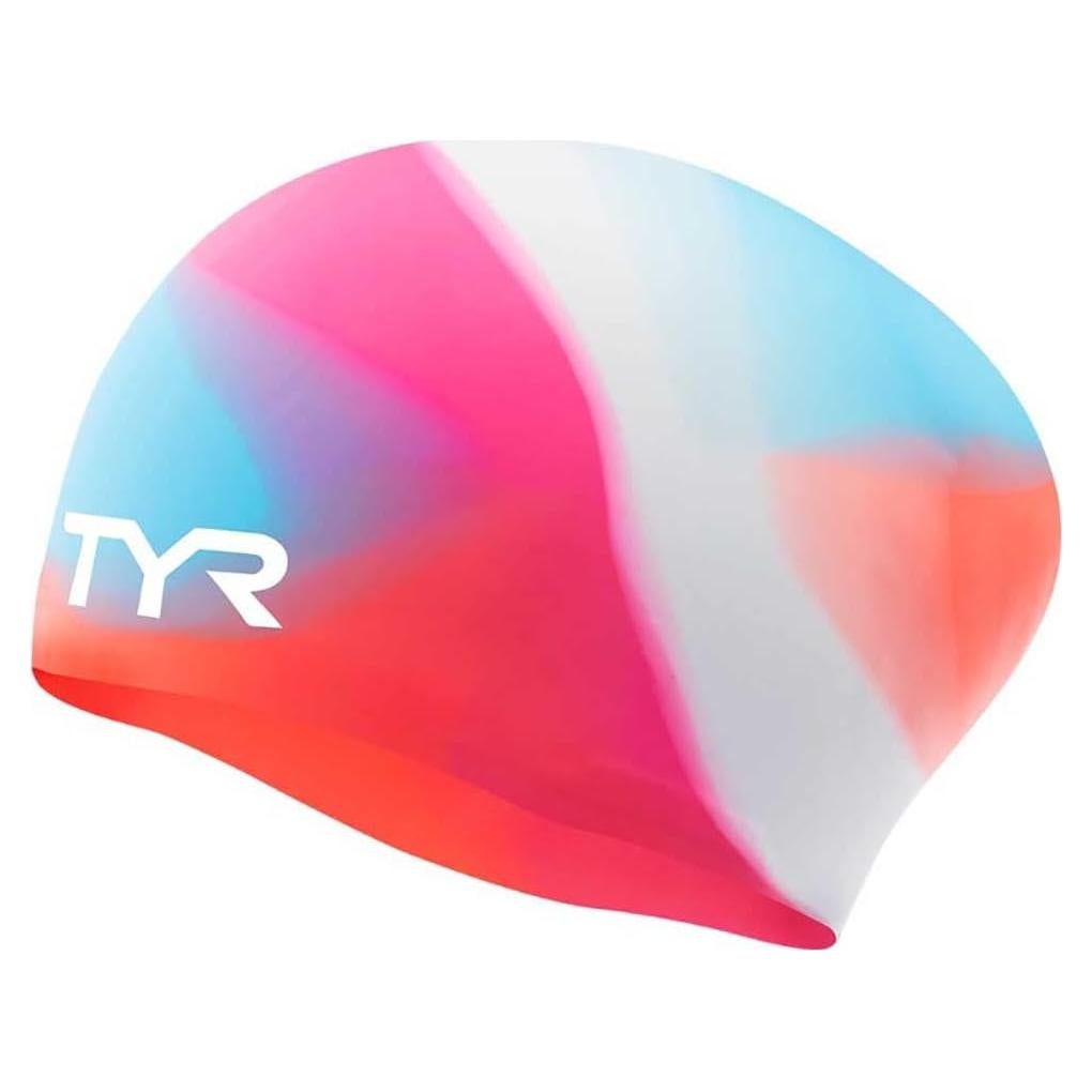 Gorra de Natación TYR de Silicona para Cabello Largo - Tie Dye