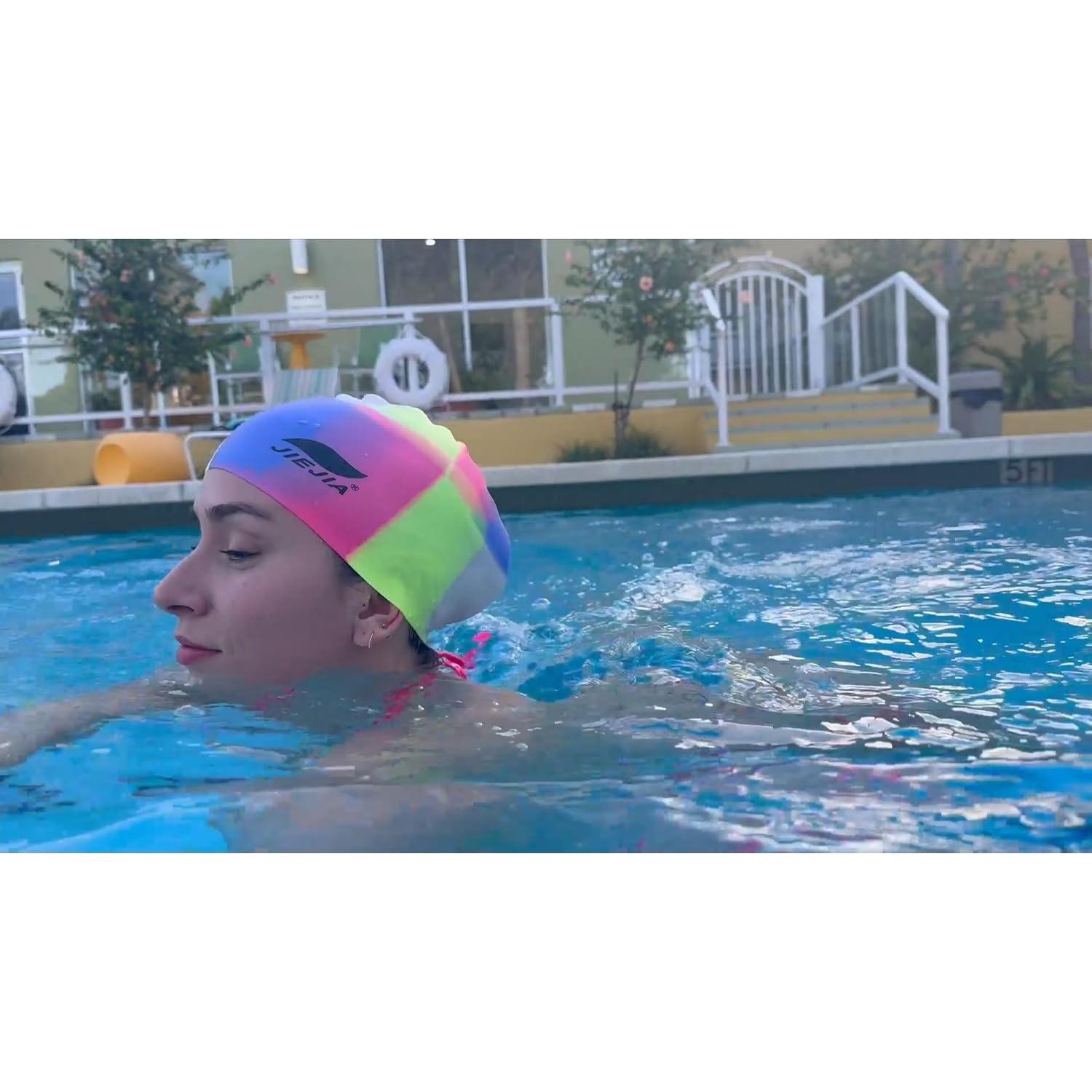 Gorro de natación de silicona JIEJIA unisex para adultos