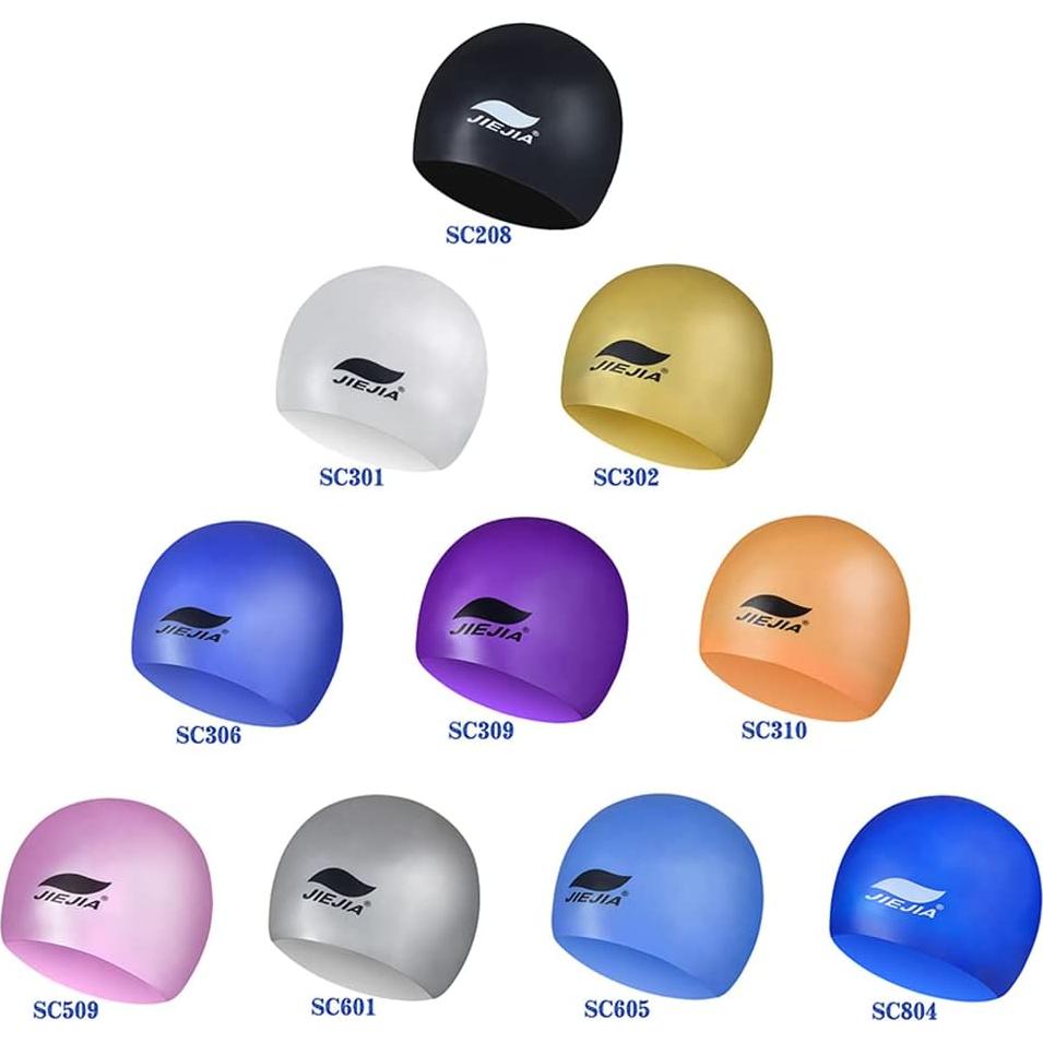 Gorro de natación de silicona JIEJIA unisex para adultos