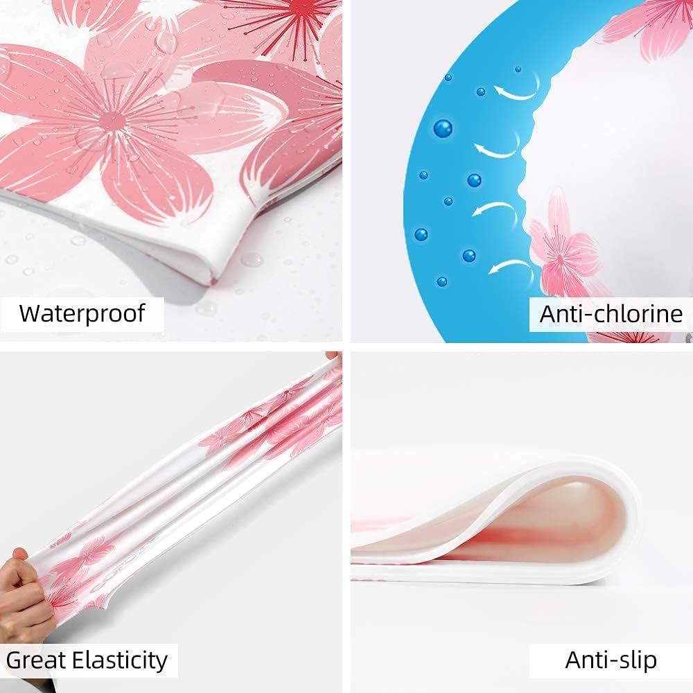 Gorra de Natación de Silicona COPOZZ para Mujeres - Flor de Cerezo