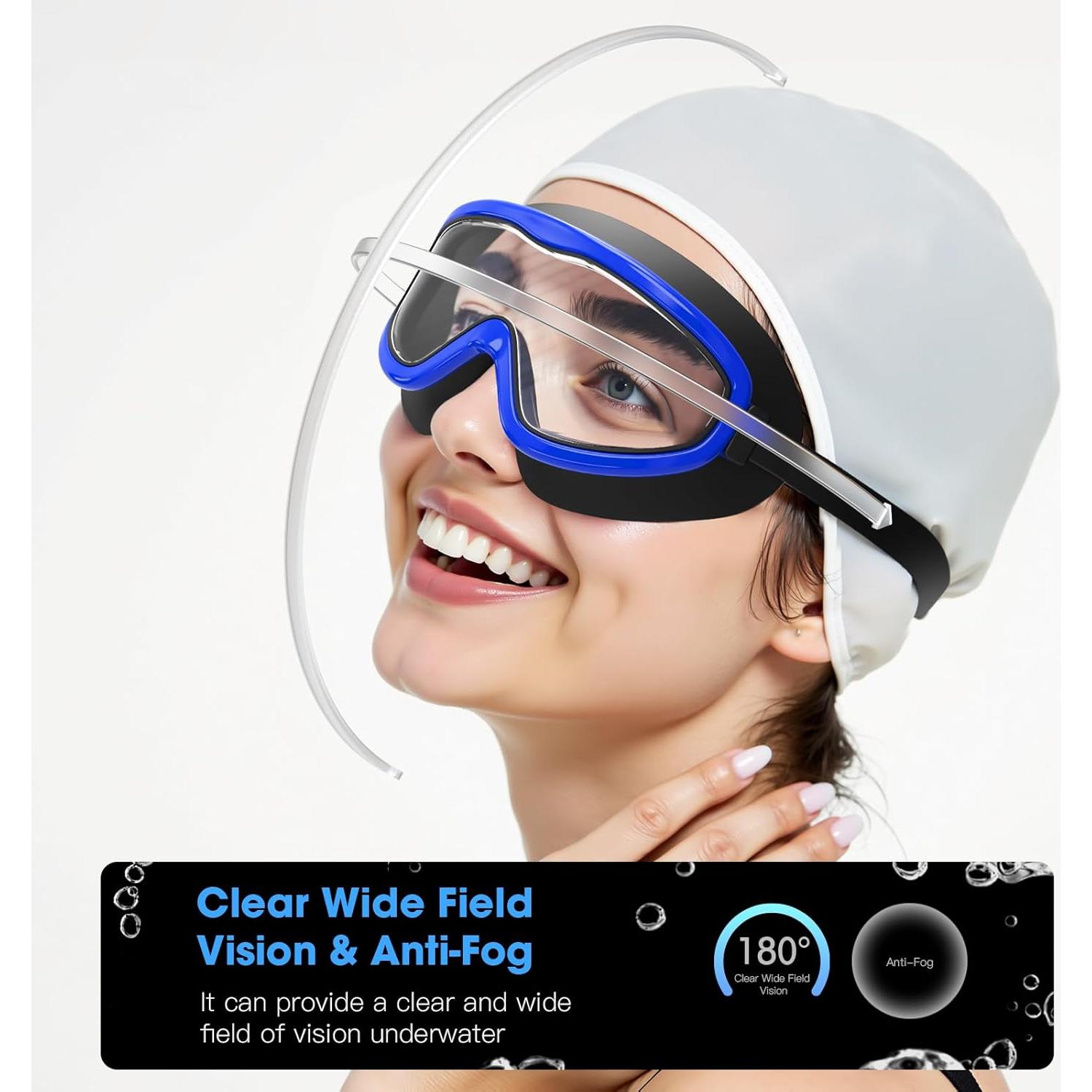 Gafas de natación LOEO Adulto Paquete de 2 Protección UV