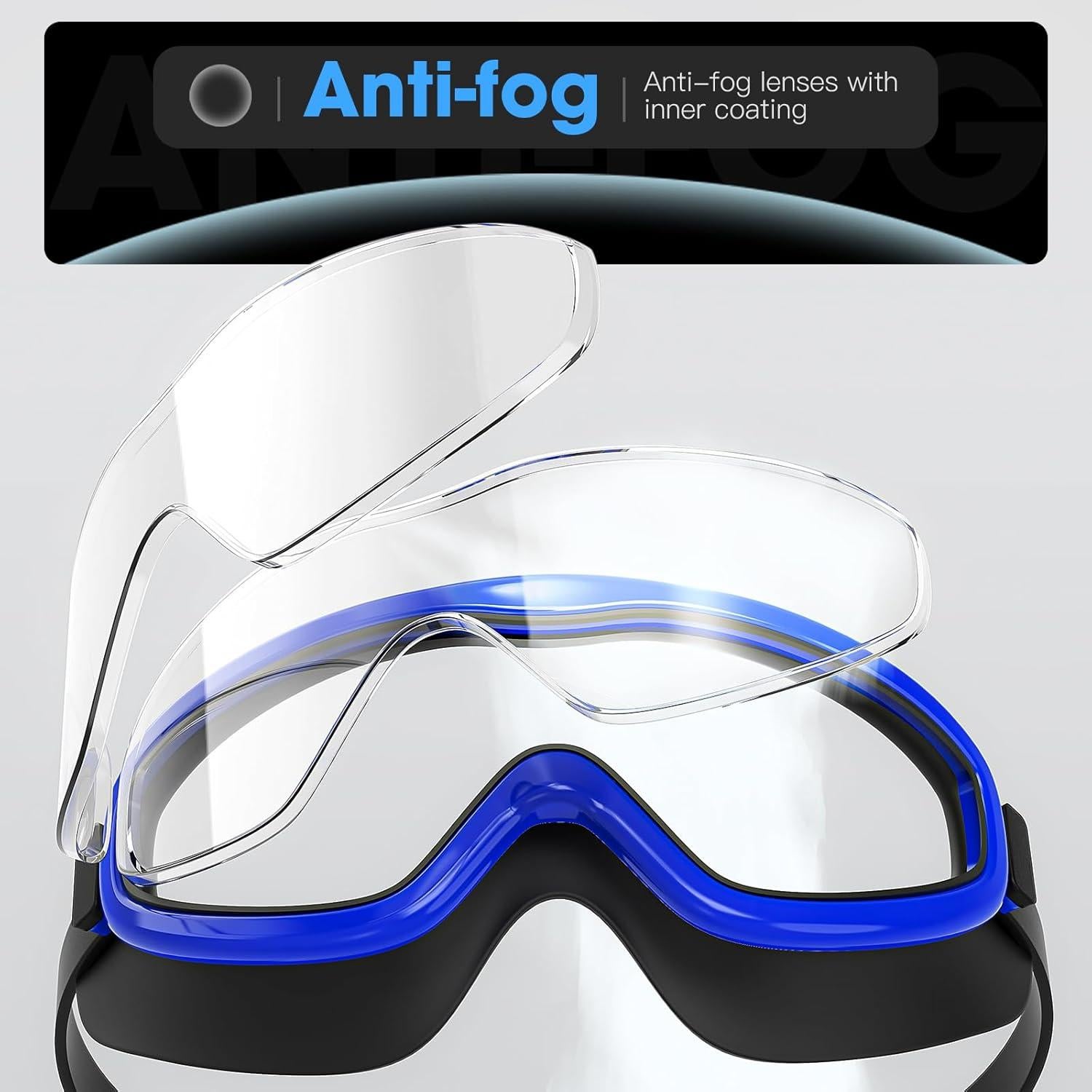 Gafas de natación LOEO Adulto Paquete de 2 Protección UV