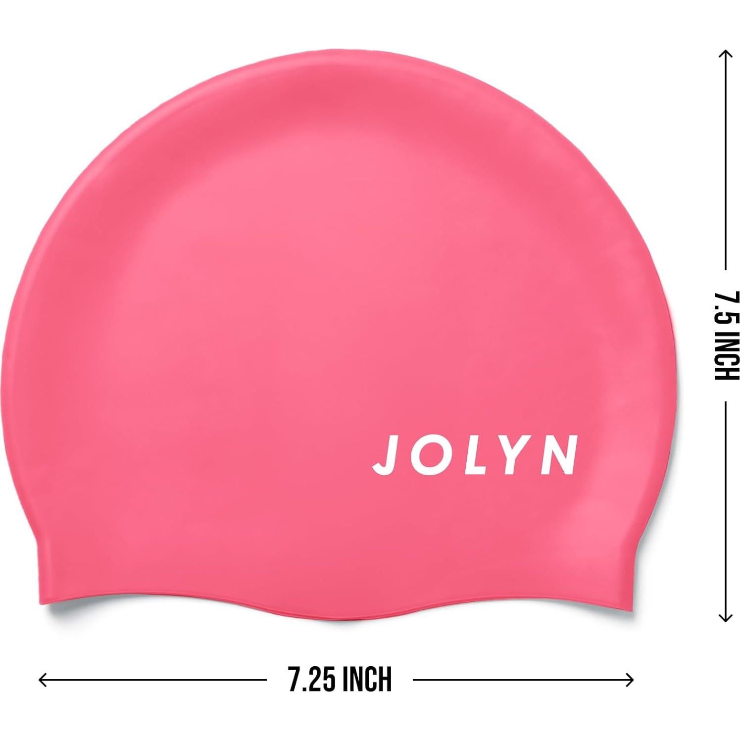Gorro de Natación JOLYN Unisex de Silicona Rosa para Adultos