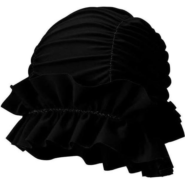 Gorro de Natación WUFCIYBO para Mujeres Adultas - Negro, Talla Única